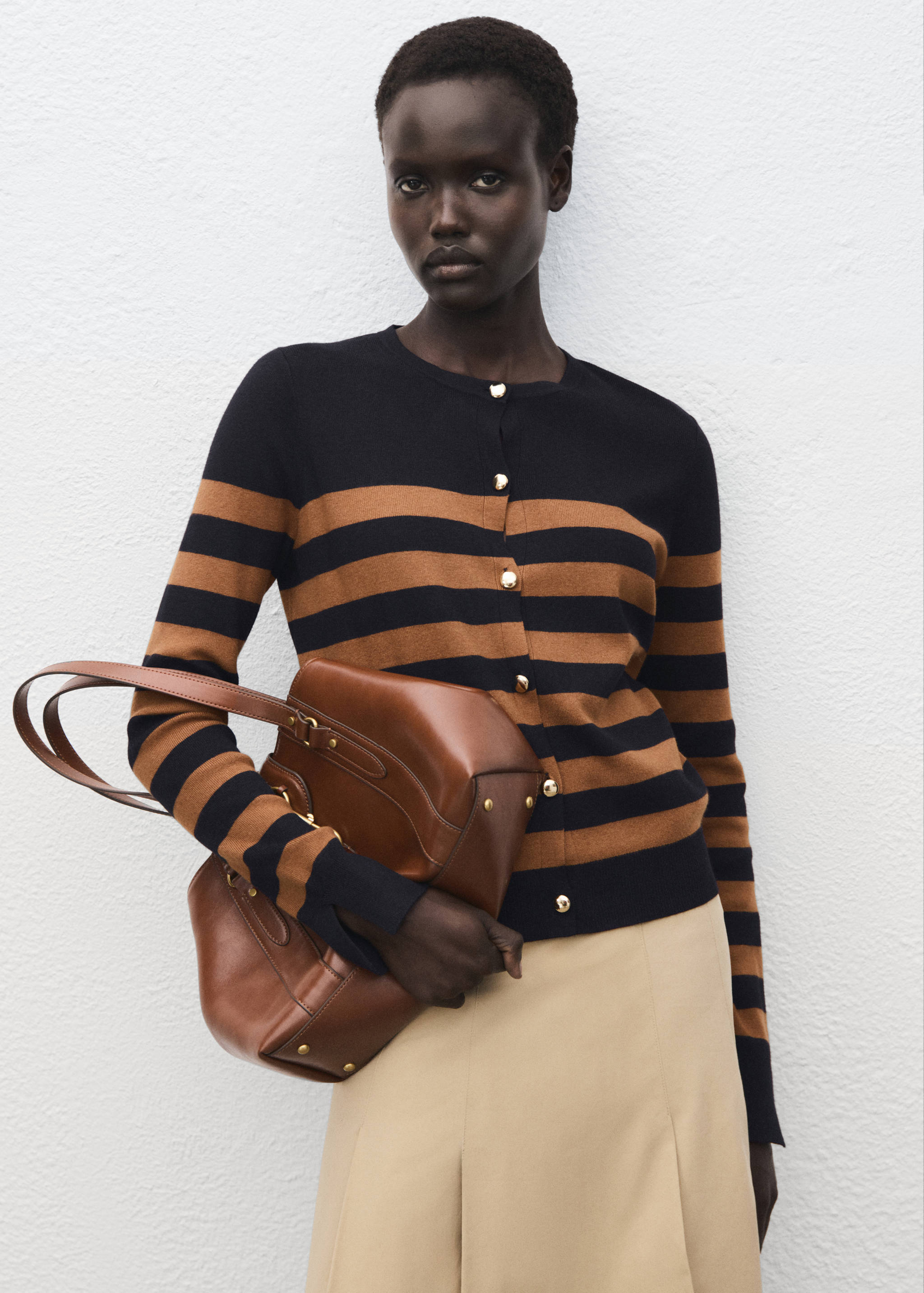 Cardigan with cuff opening - Medium plane