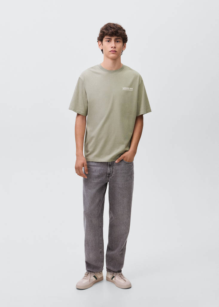 Printed cotton-blend t-shirt — Green