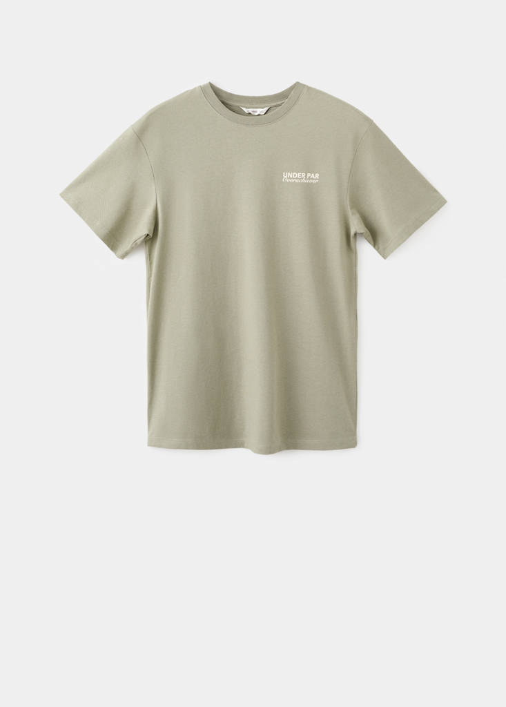 Printed cotton-blend t-shirt — Green