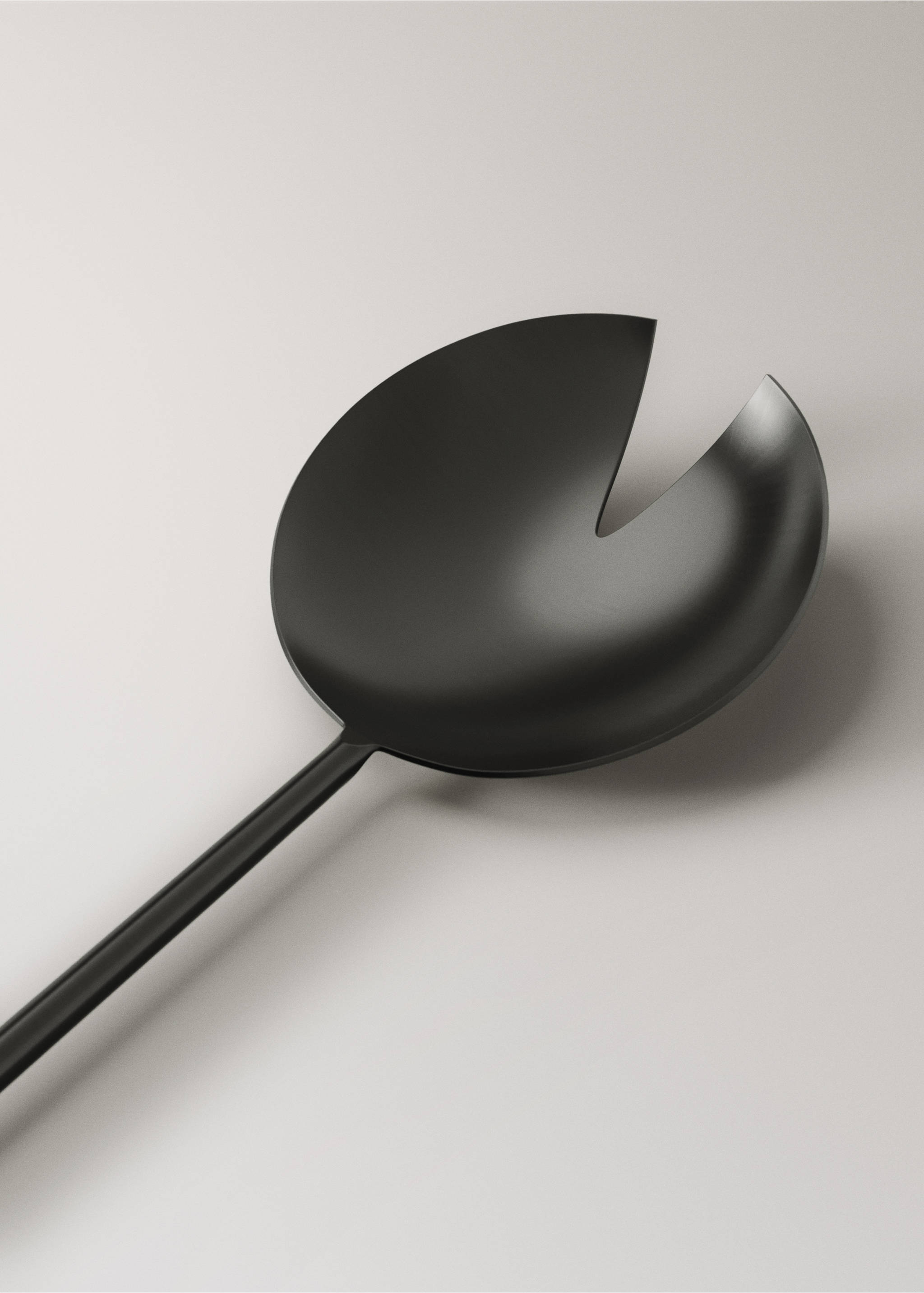 2-piece matte stainless steel serving cutlery set - Details of the article 1, Black. Ref: 17045811-00.