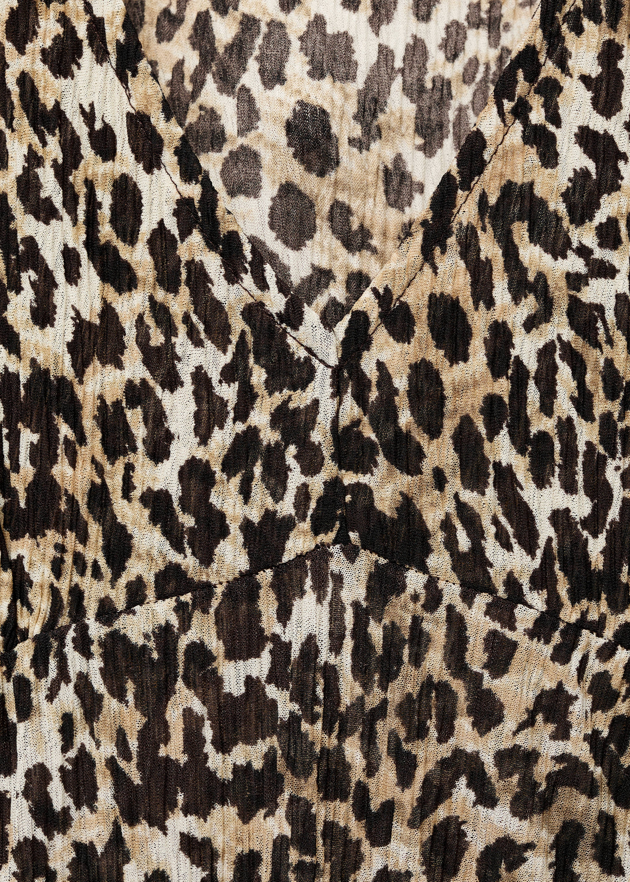 Printed V-neck dress - Details of the article 8