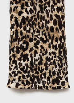 Printed V-neck dress — Black 8