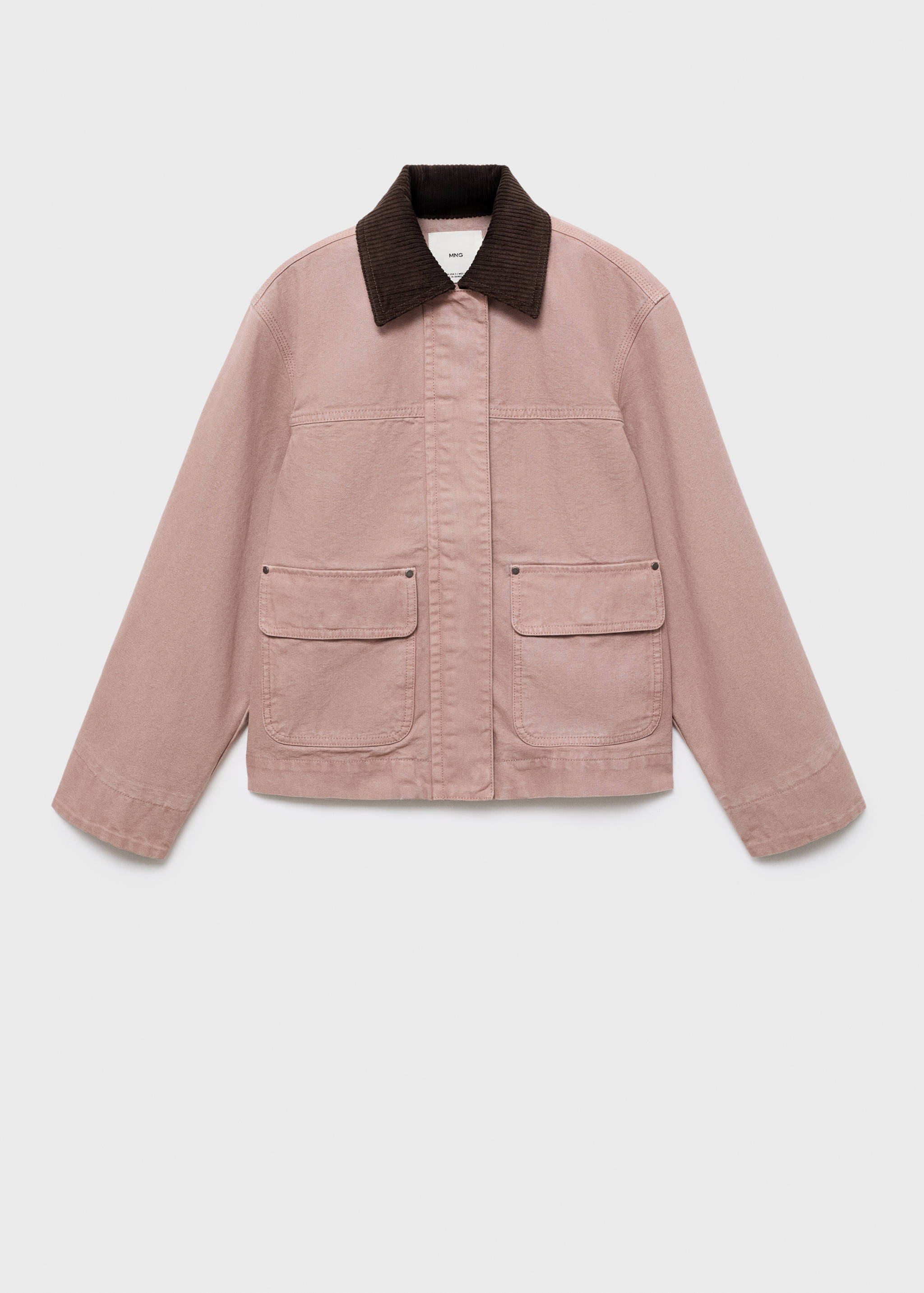 Veste en jean col velours côtelé - Article sans modèle