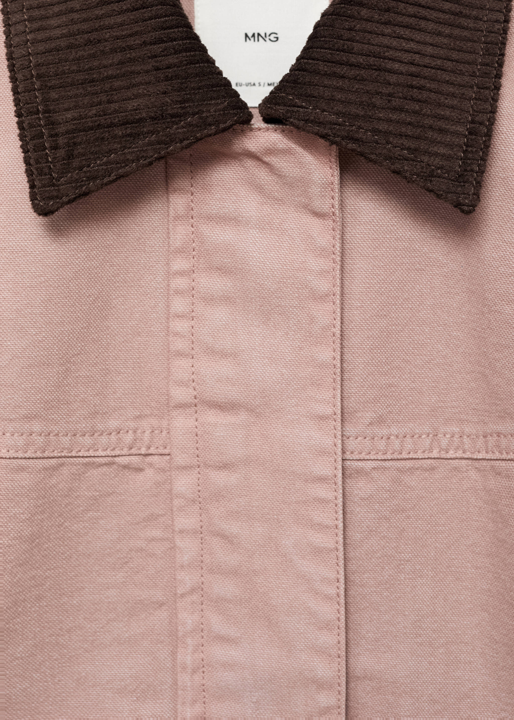 Veste en jean col velours côtelé - Détail de l'article 8