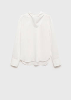 Striped blouse with handkerchief — White 16