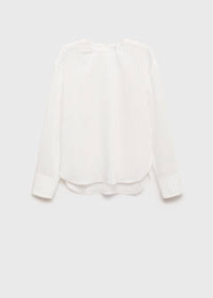 Striped blouse with handkerchief — White 9