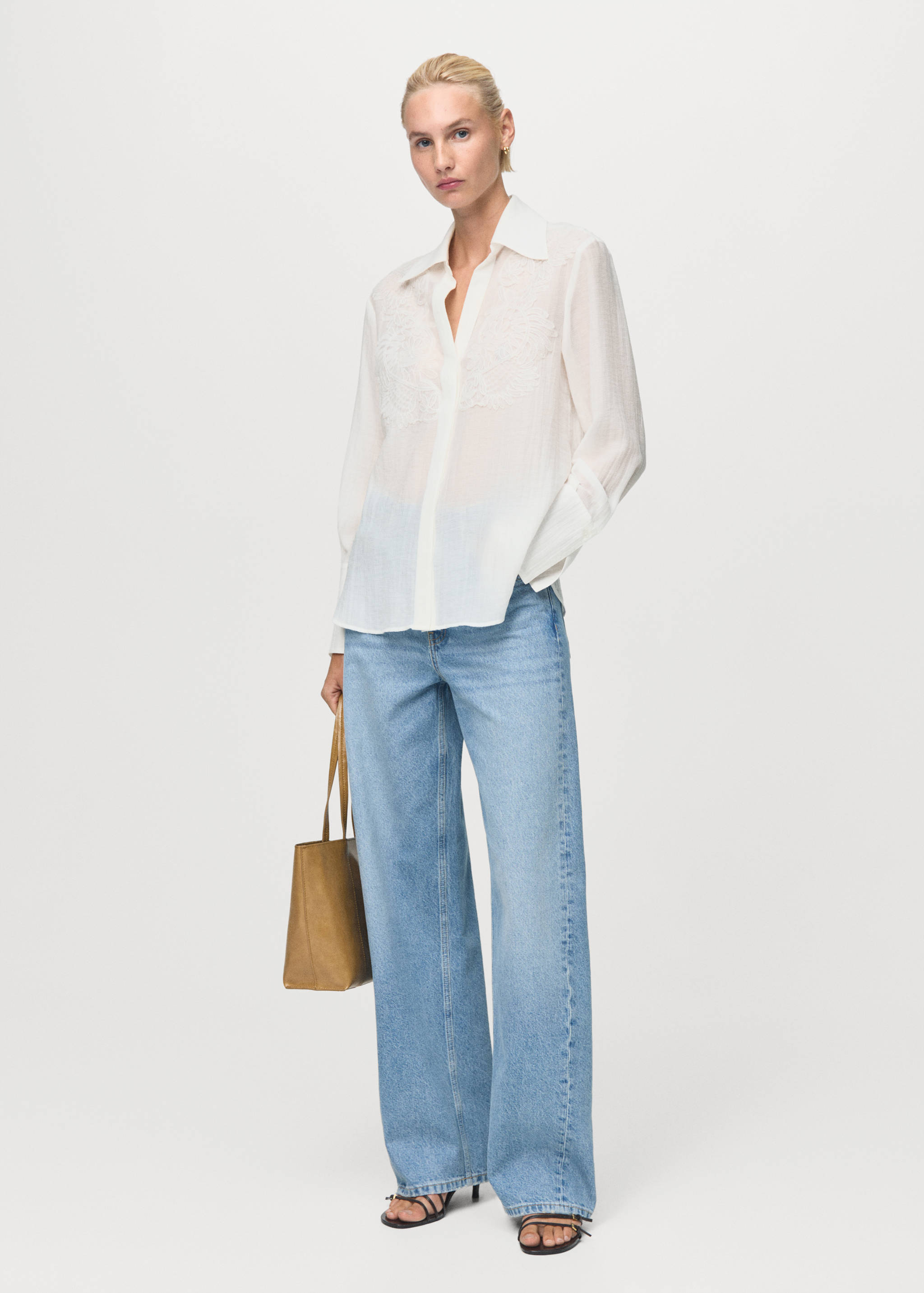 Lyocell shirt with patches - General plane