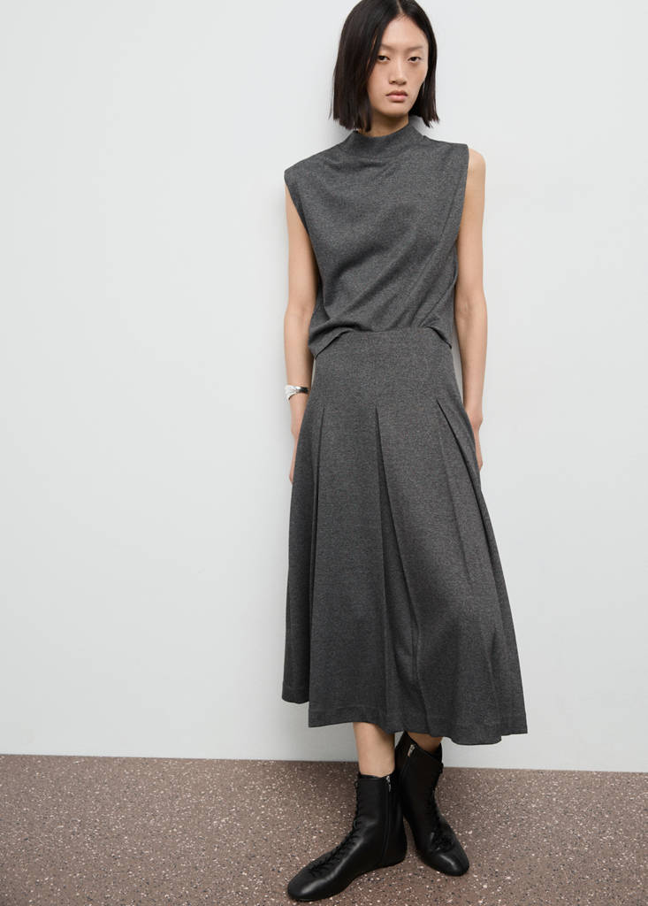 Perkins-neck top — Grey