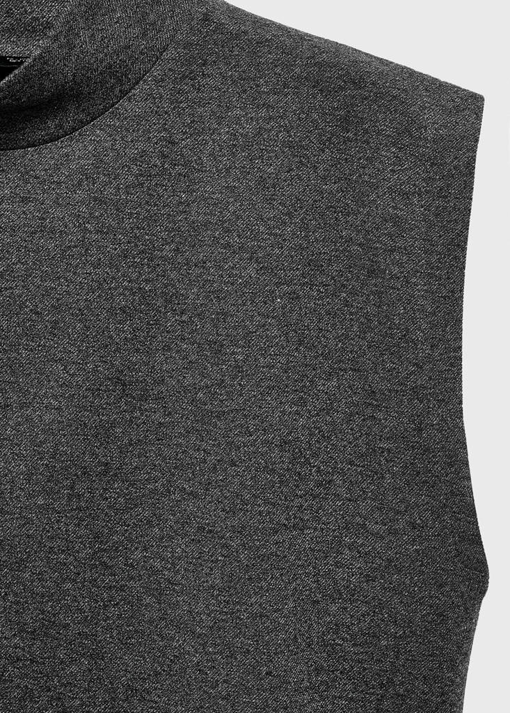 Perkins-neck top — Grey