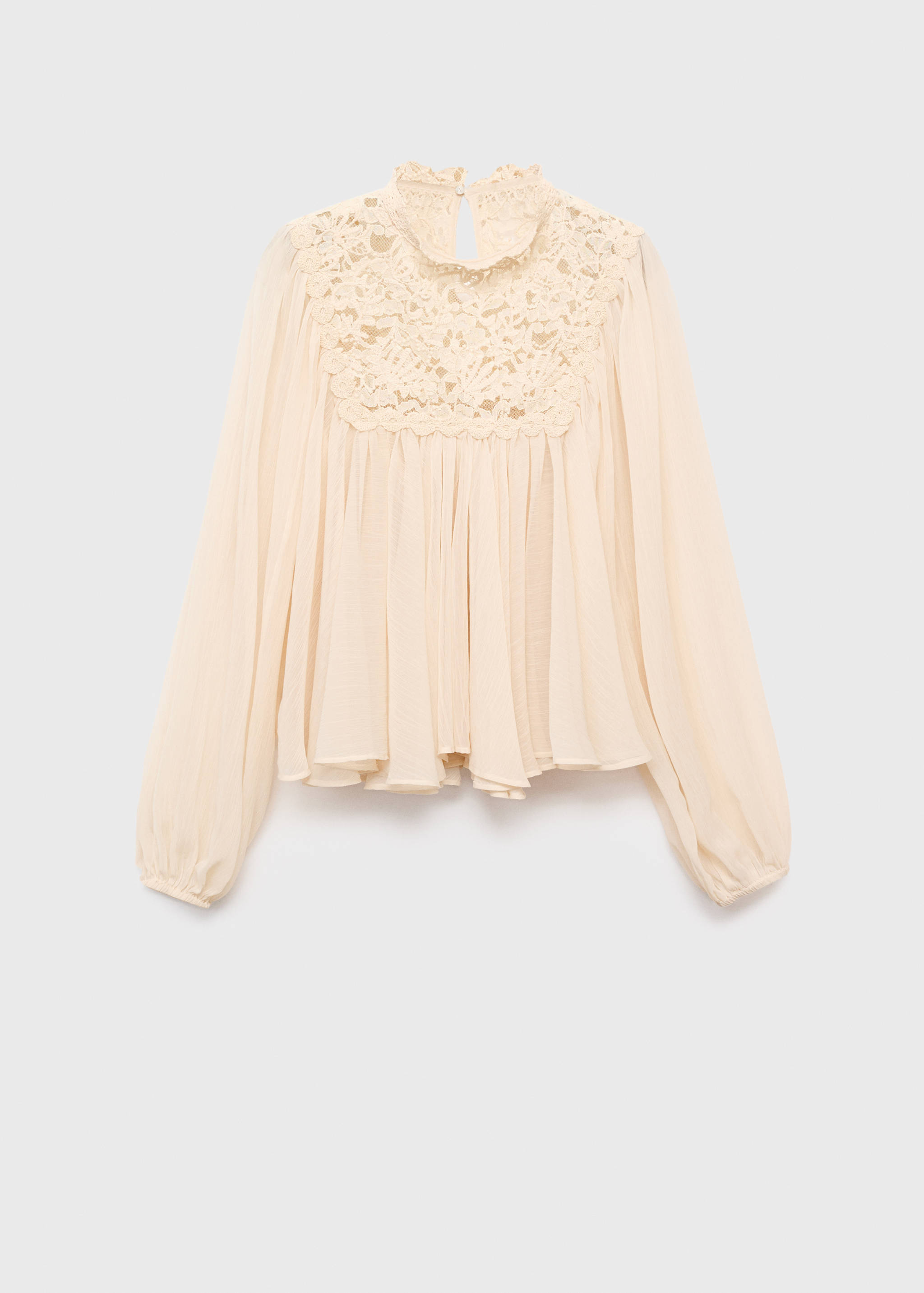 Lace combination blouse - Article without model
