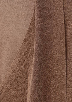 Fine-knit cardigan with foulard — Brown 7