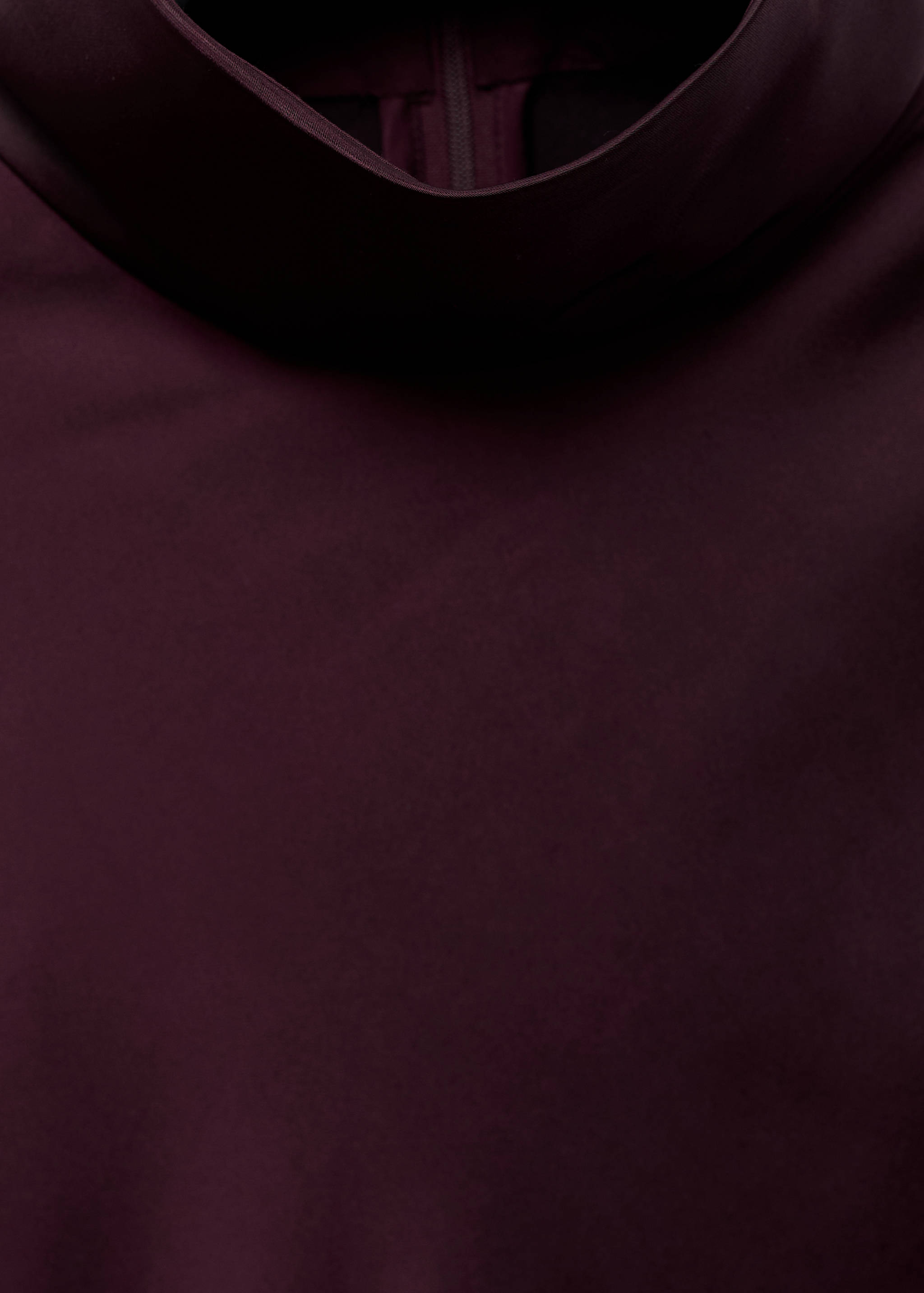 High collar satin blouse - Details of the article 0