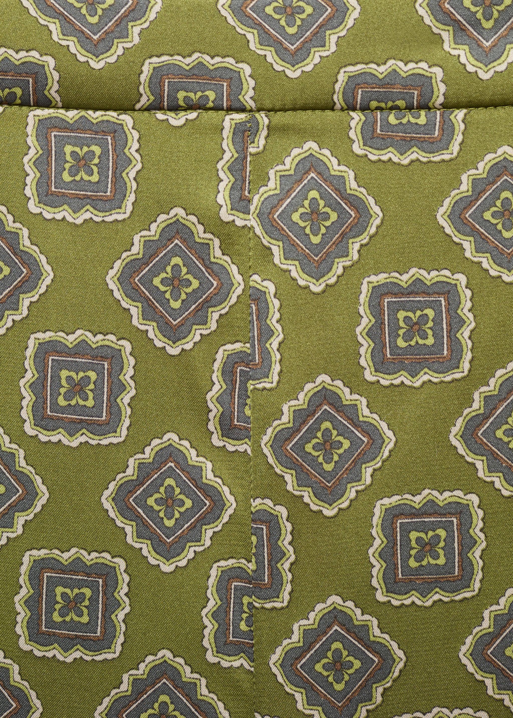 Pantalon satiné à imprimé géométrique - Détail de l'article 8