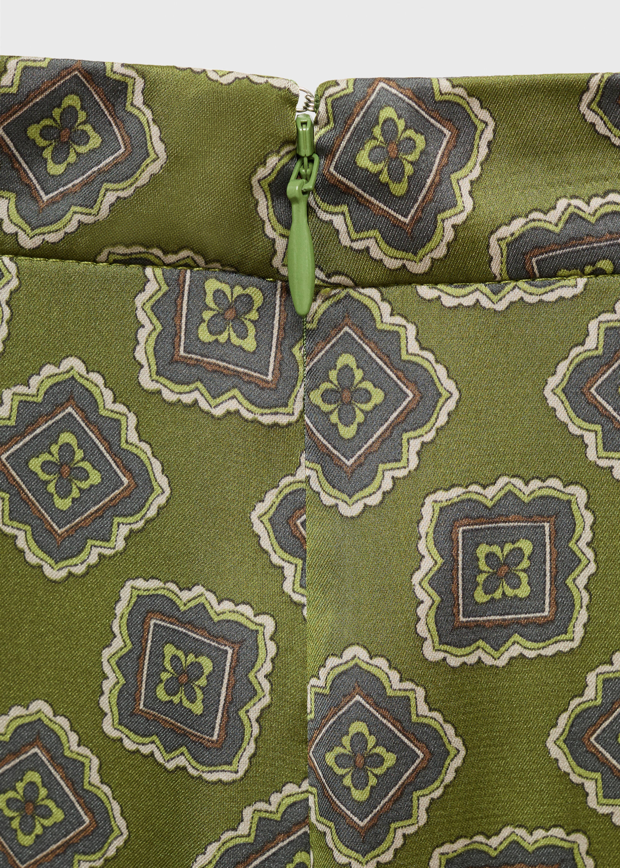 Pantalon satiné à imprimé géométrique - Détail de l'article 0