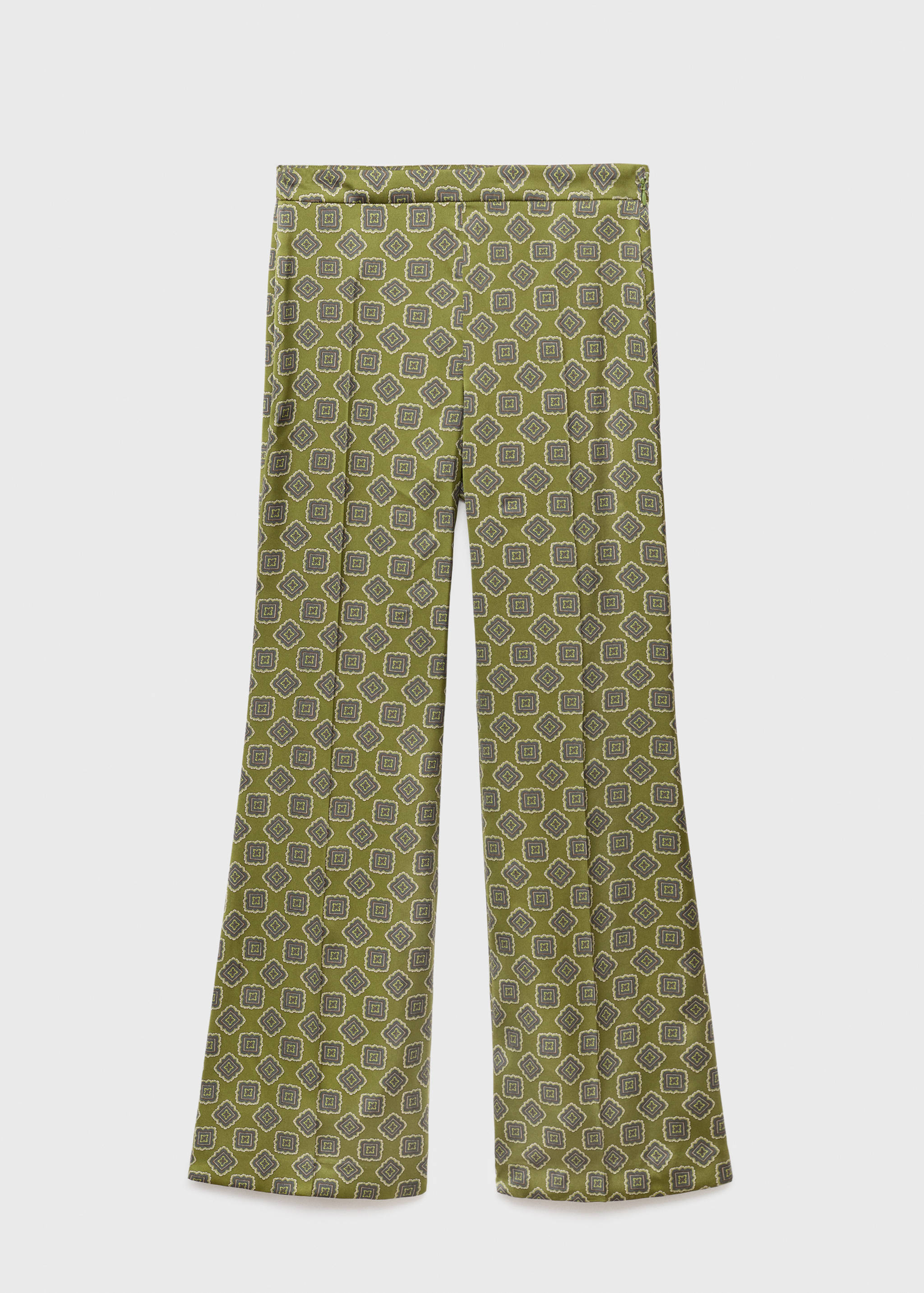 Geometric-print satin trousers - Article without model