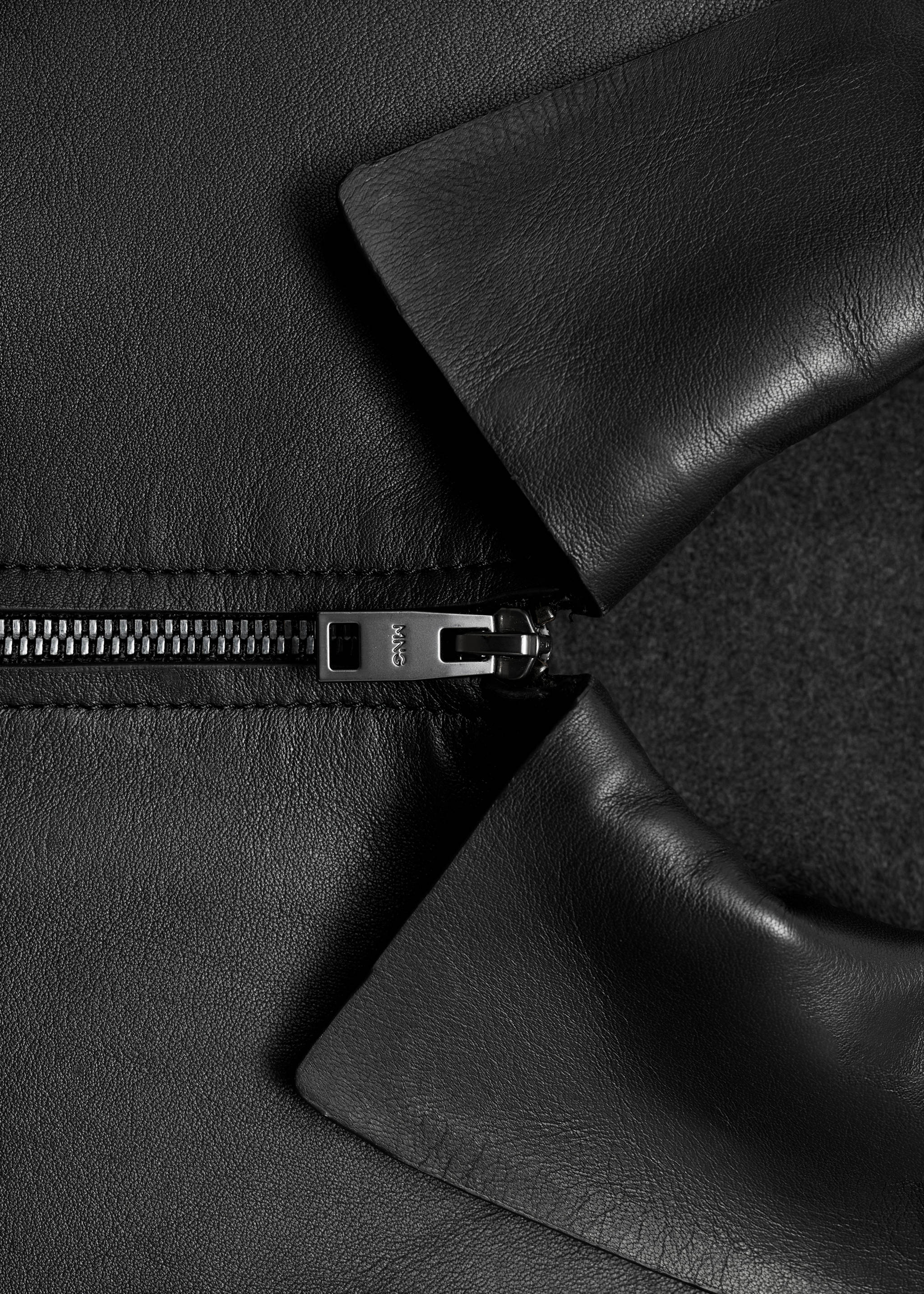 100% leather jacket with pockets - Details of the article 8