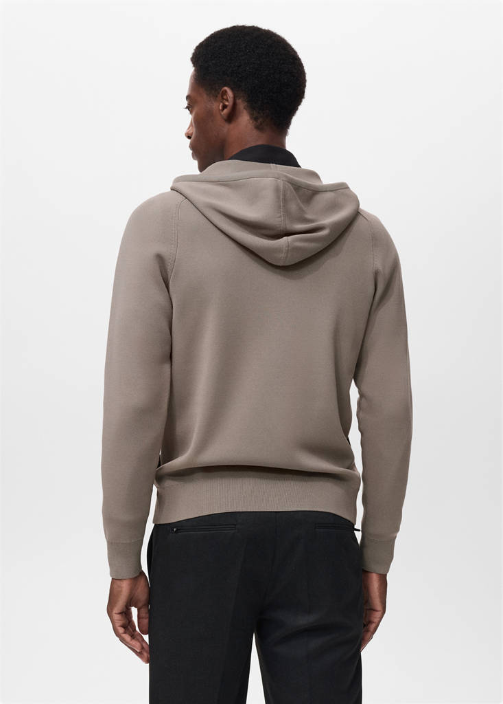 Thermoregulating zip-up sweatshirt — Medium Brown