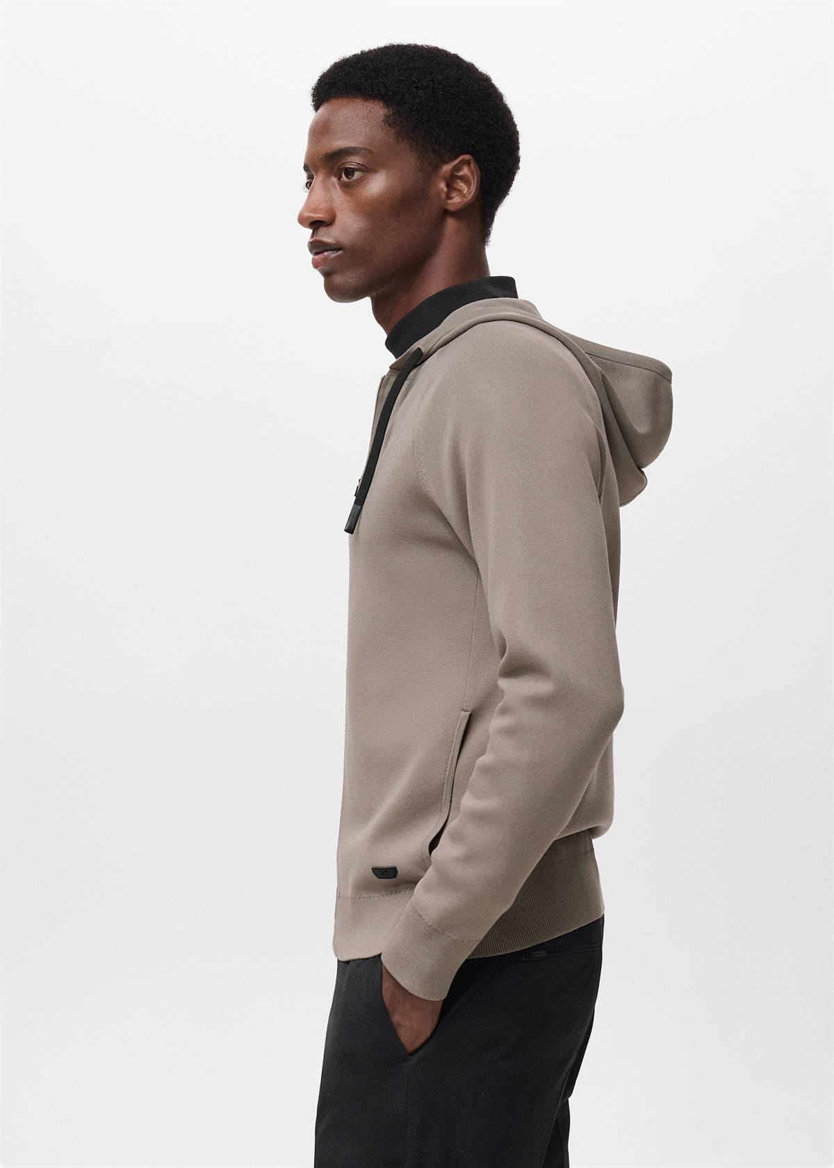 Thermoregulating zip-up sweatshirt — Medium Brown