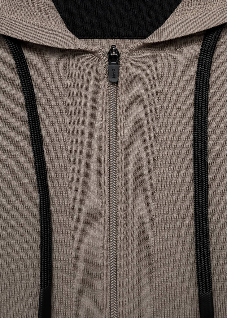 Thermoregulating zip-up sweatshirt — Medium Brown