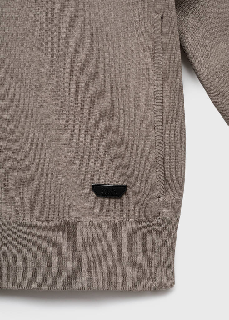 Thermoregulating zip-up sweatshirt — Medium Brown