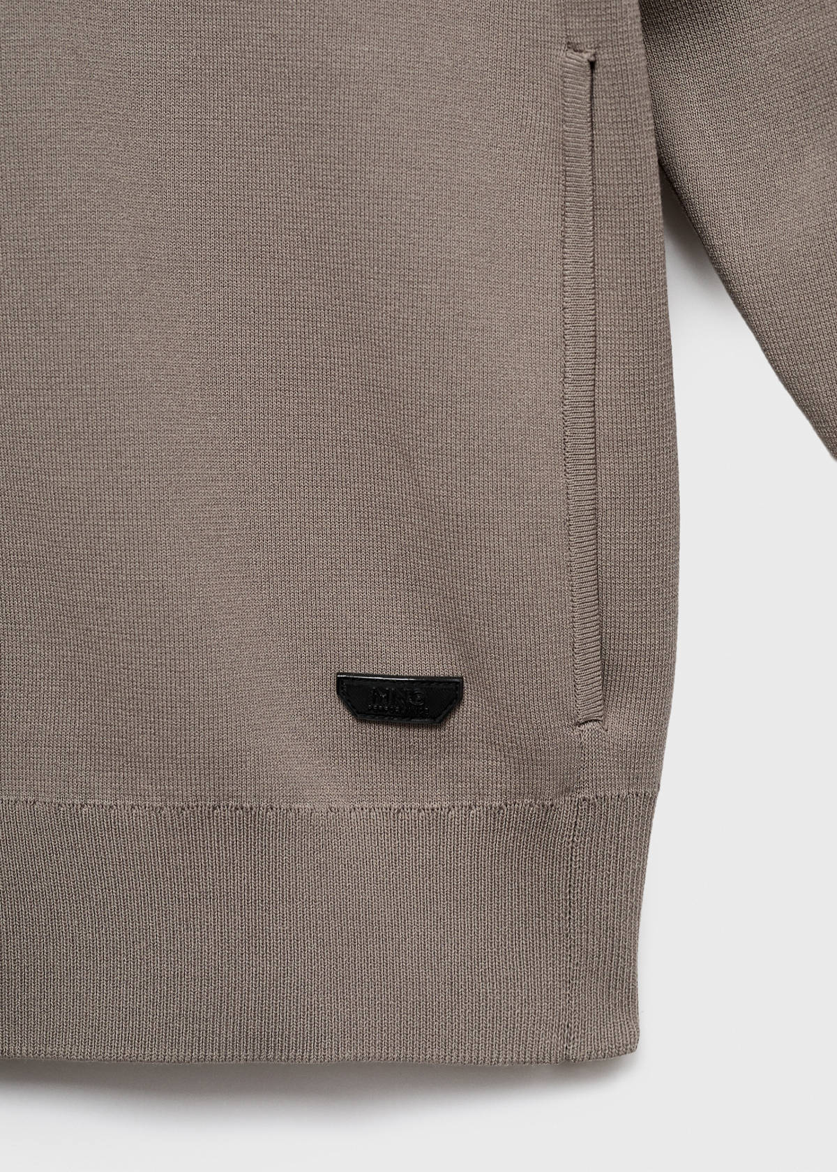 Thermoregulating zip-up sweatshirt — Medium Brown