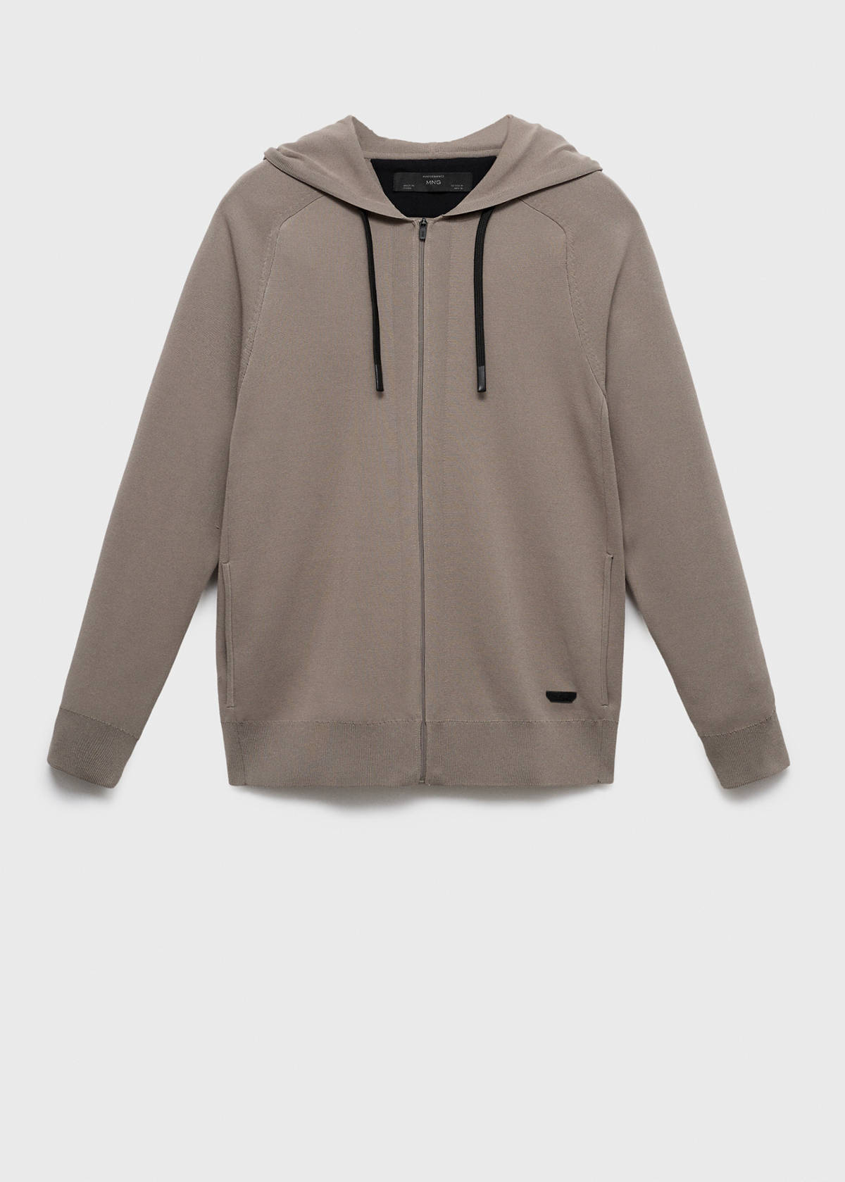 Thermoregulating zip-up sweatshirt — Medium Brown