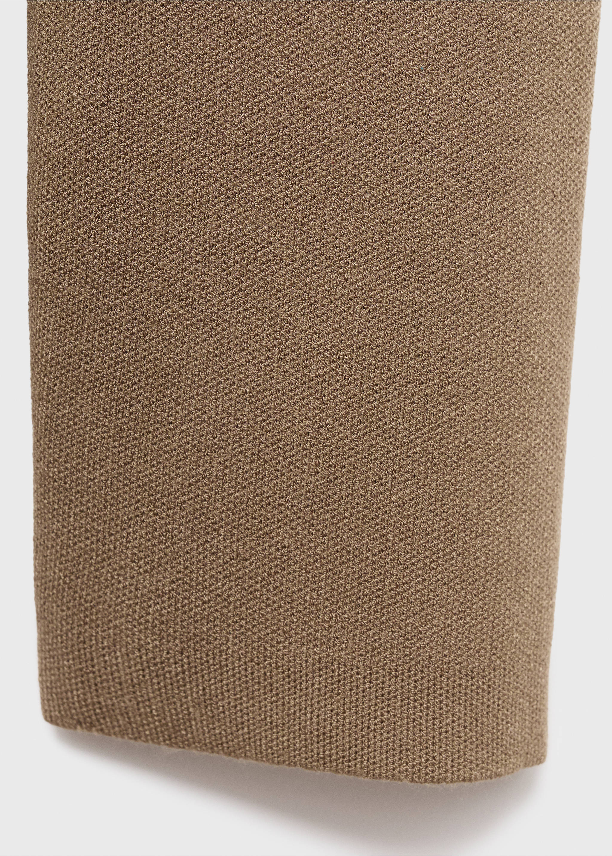 Knitted polo-neck sweater - Details of the article 0, Medium Brown. Ref: 17045974-00.