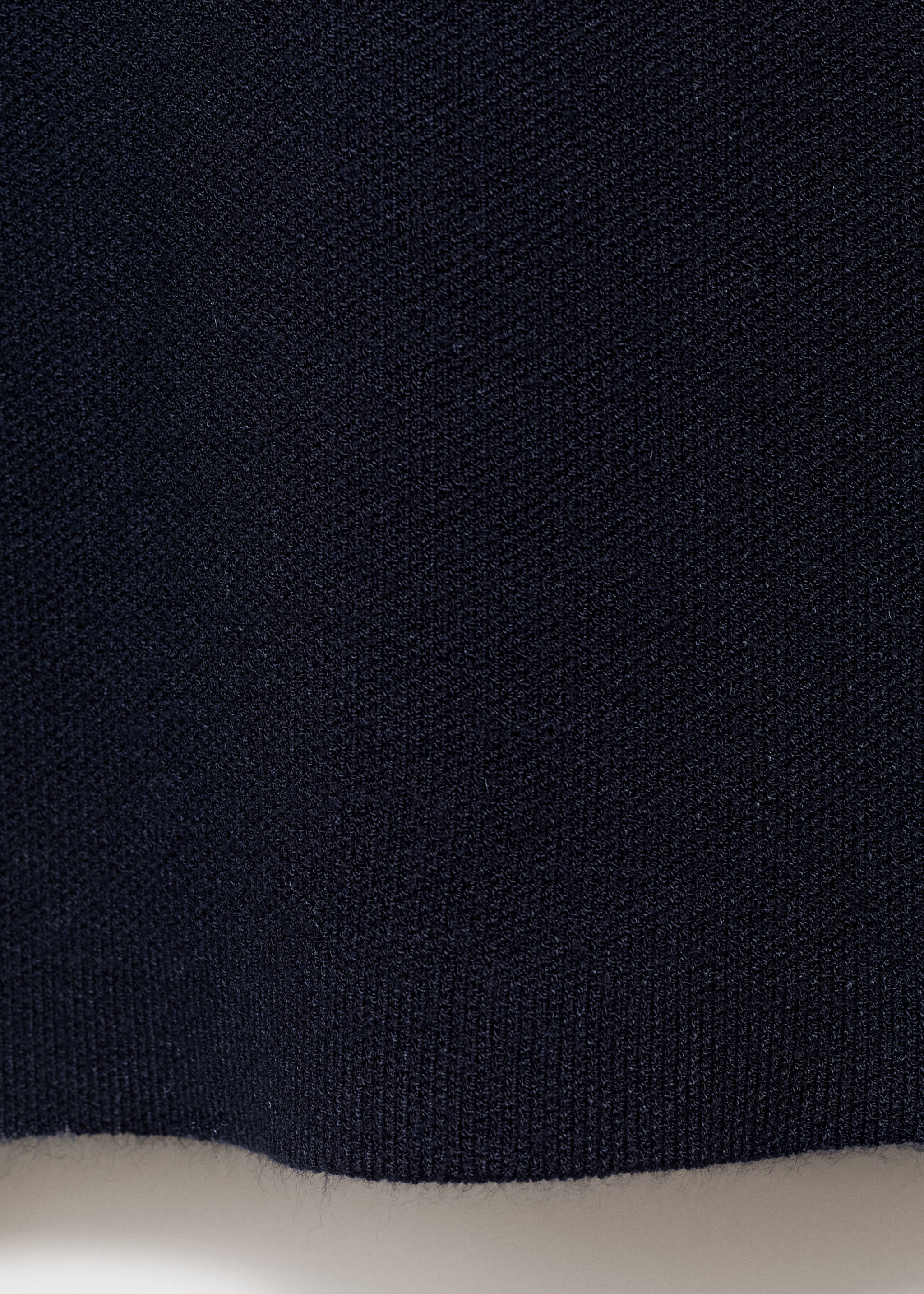 Knitted polo-neck sweater - Details of the article 0, Navy. Ref: 17045974-00.