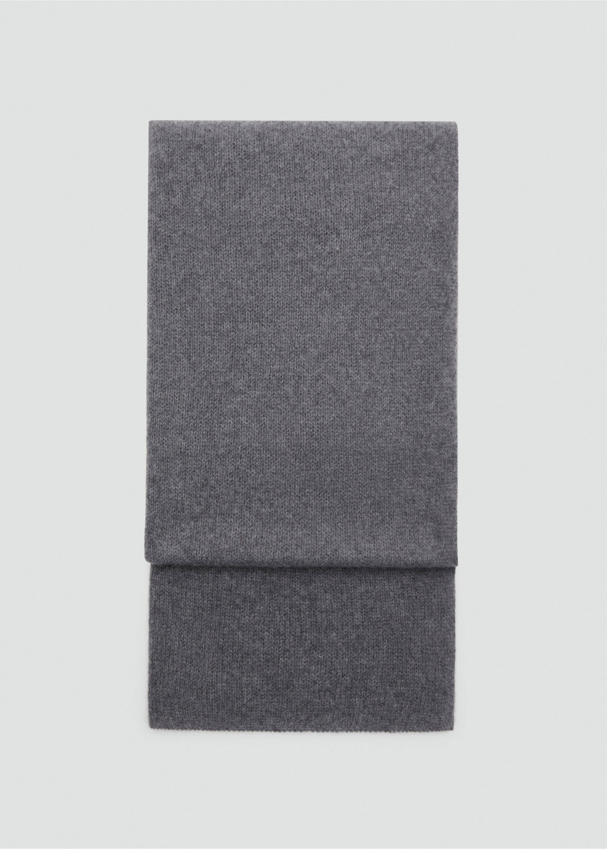 100% cashmere scarf - Article without model, Medium Heather Grey. Ref: 17045976-00.