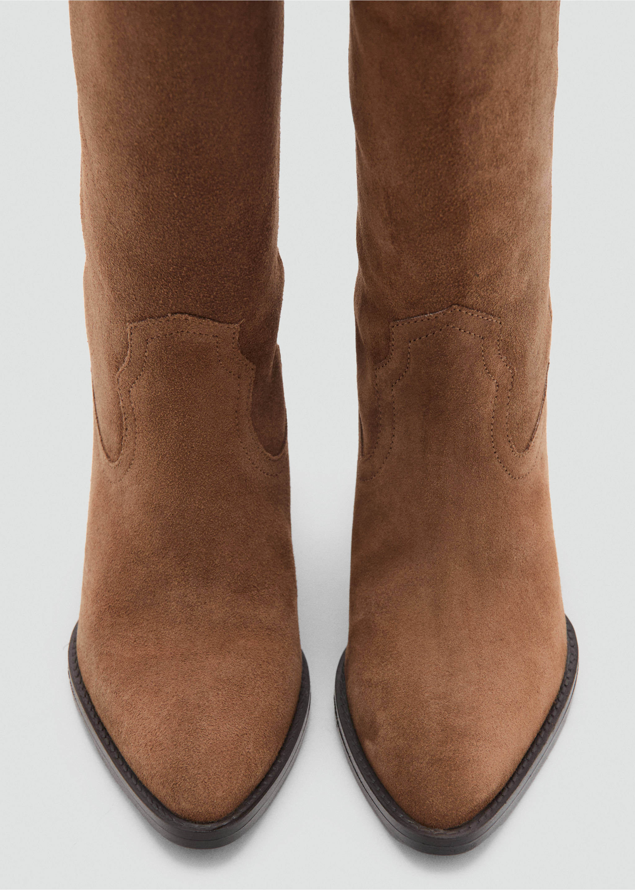 Heeled leather boots - Details of the article 3, Medium Brown. Ref: 17045978-00.