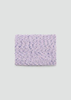 Flecked knit scarf — Lilac 1