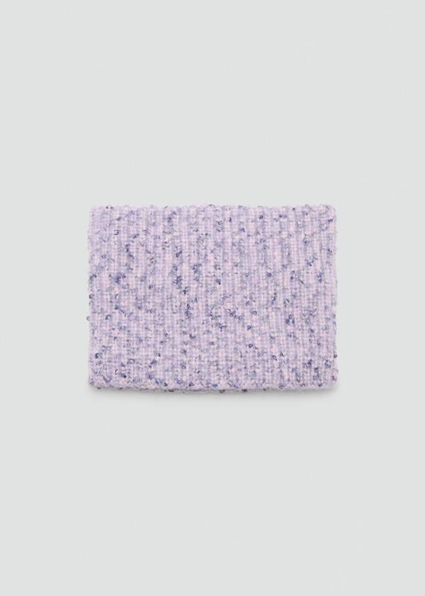 Flecked knit scarf — Lilac