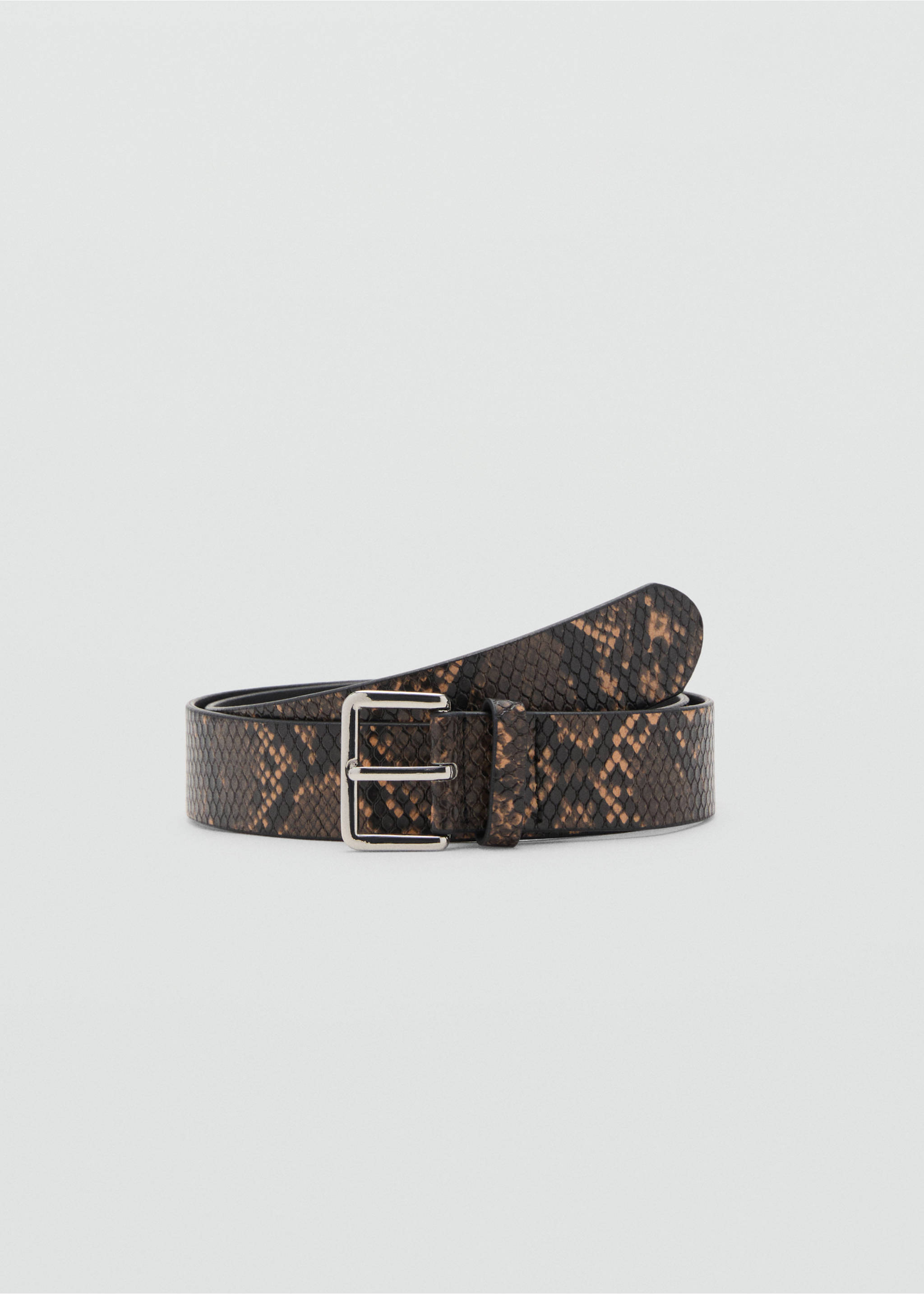 Ceinture simili-cuir imitation serpent - Article sans modèle, Marron. Ref: 17045994-00.