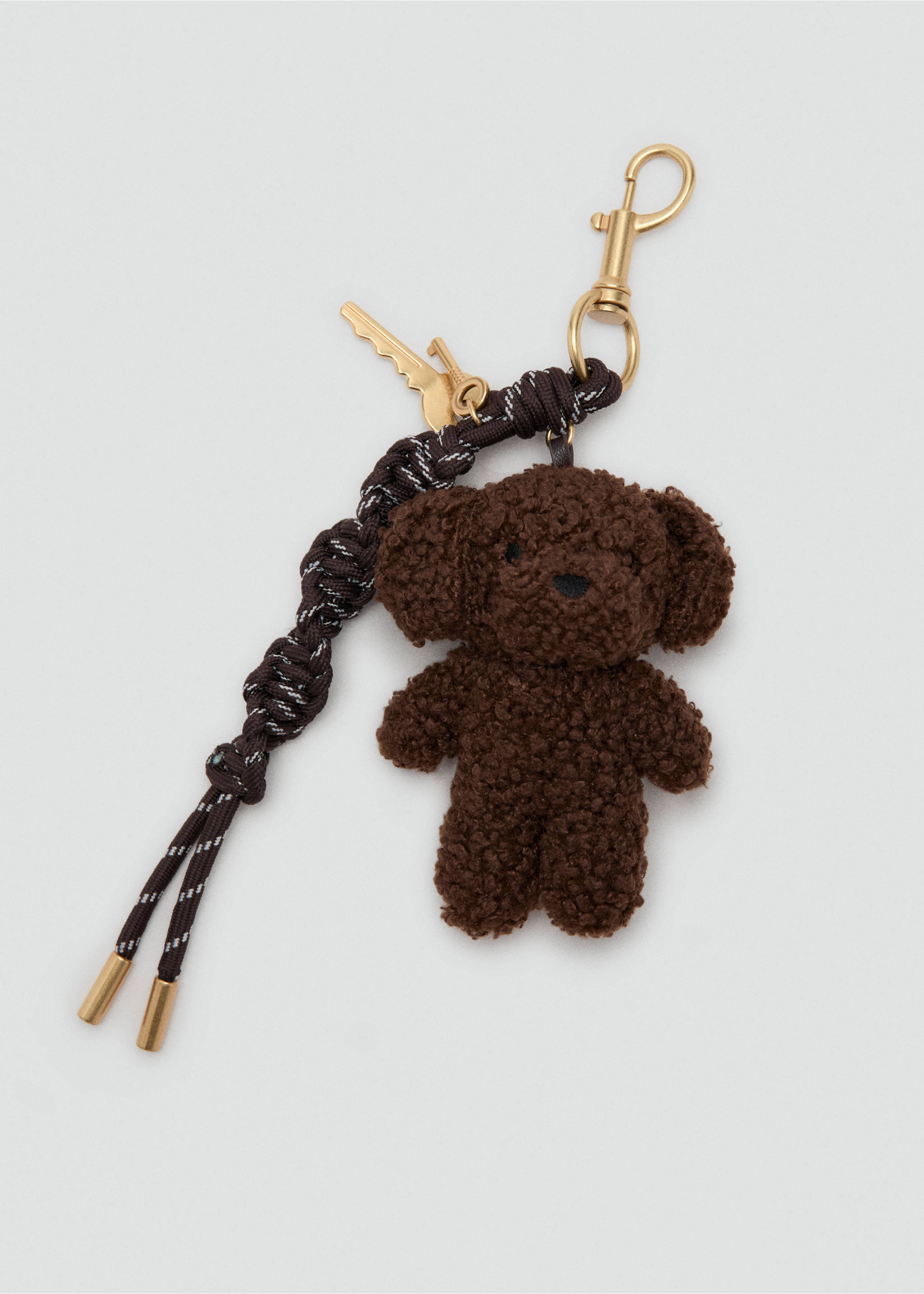Брелок для ключей с подвесками «Мишка» на сумку - Деталь изделия 1, Шоколадный. Ref: 17045997-00.