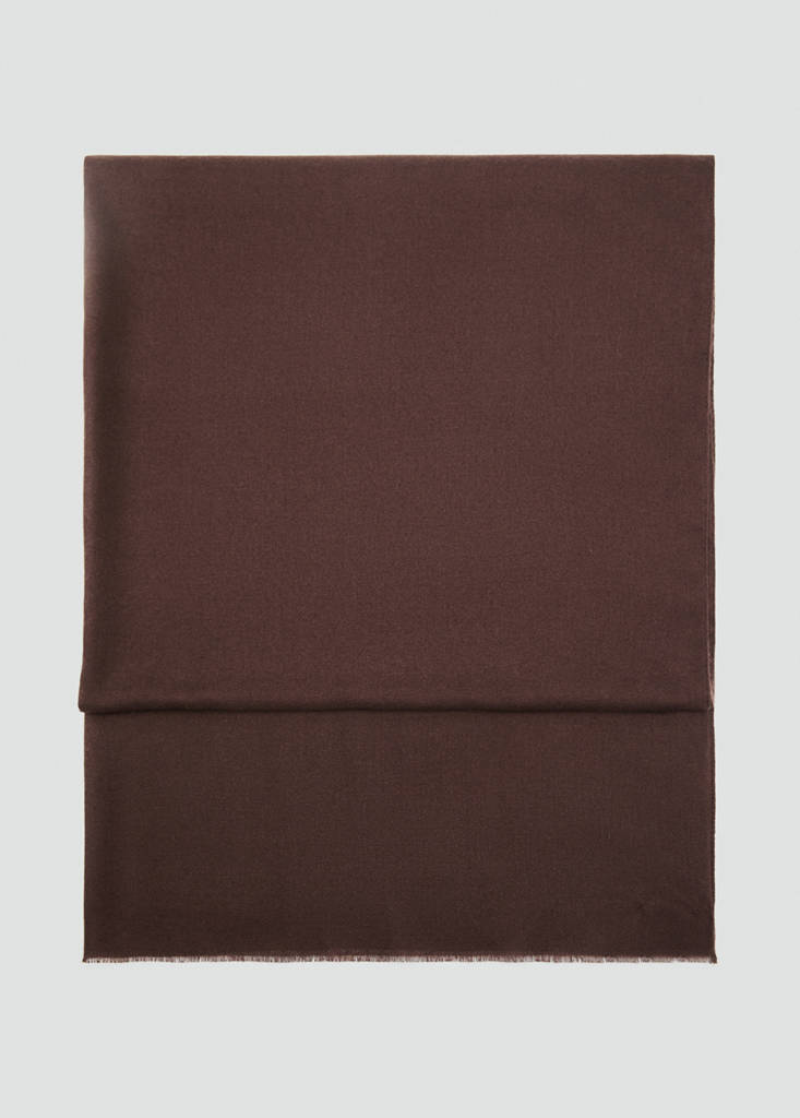 Frayed edge scarf — Chocolate
