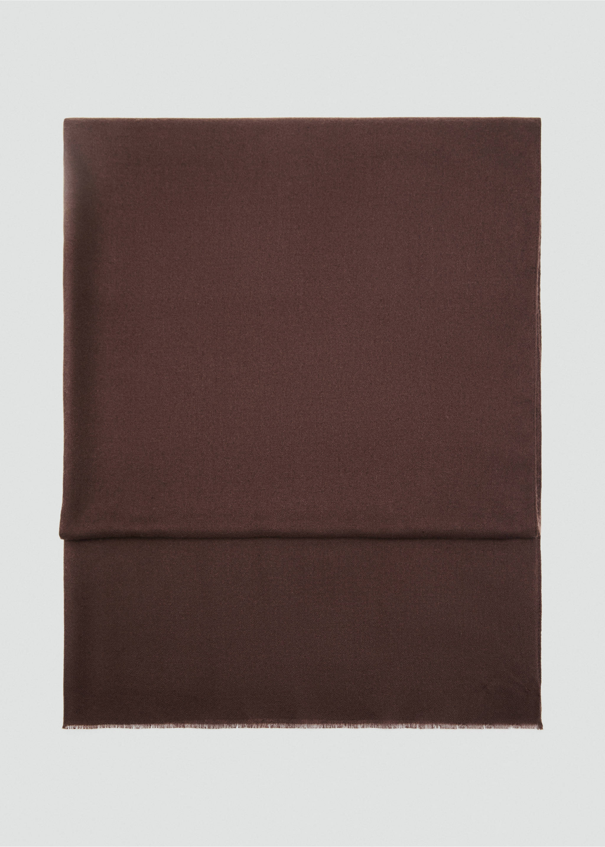 Frayed edge scarf - Article without model, Chocolate. Ref: 17045998-00.