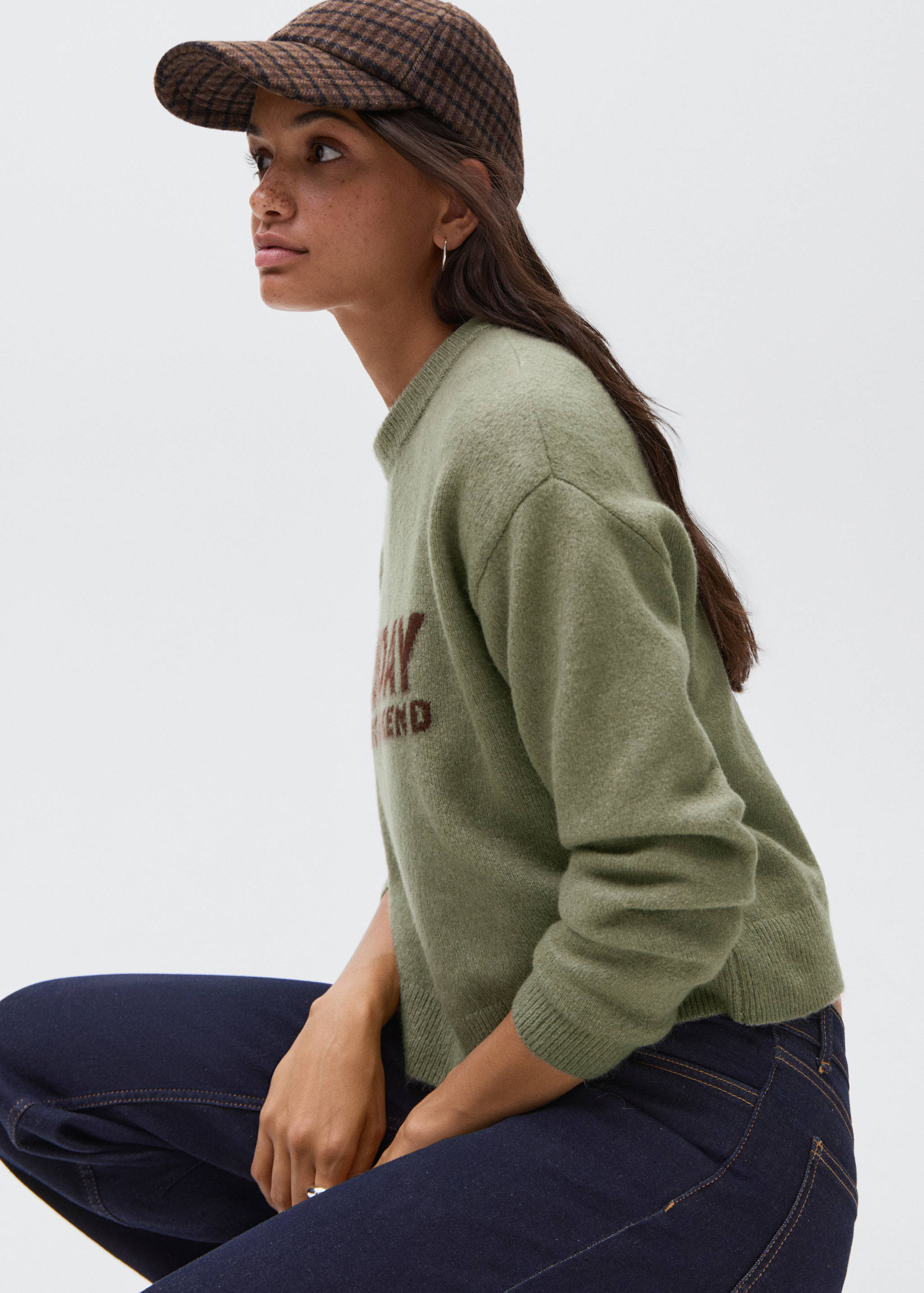 Tweed baker cap - General plane