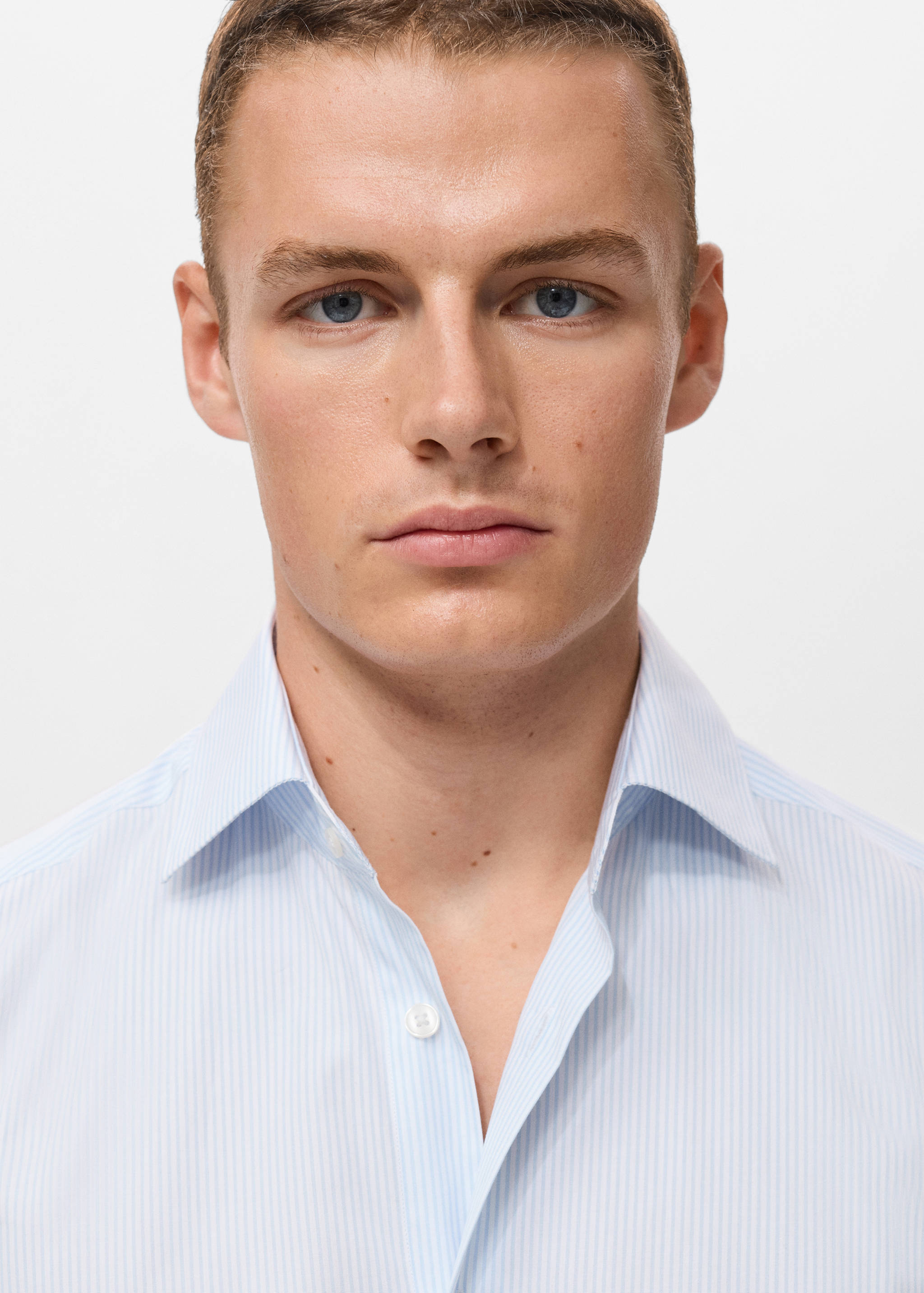 Gestreept slim-fit overhemd 100% katoen - Detail van het artikel 1