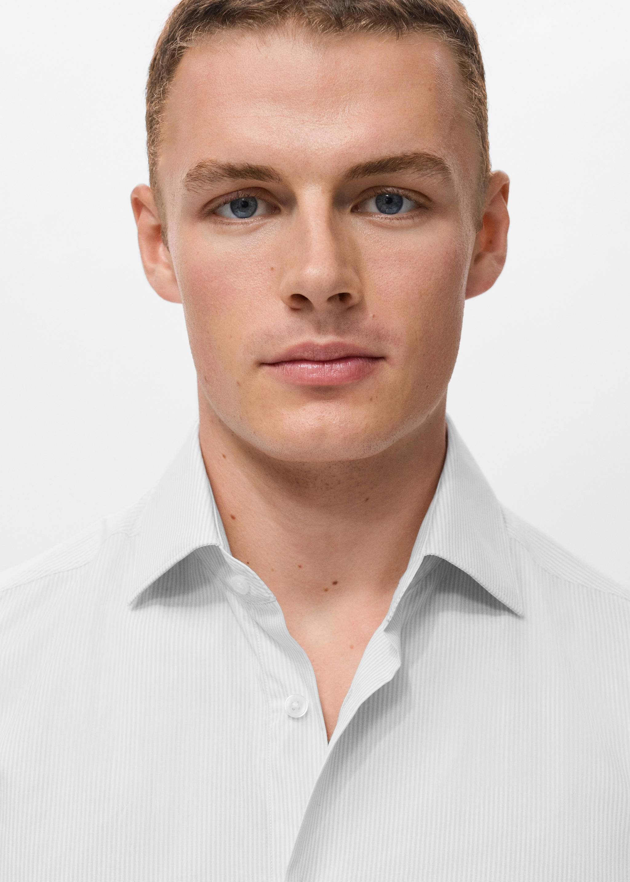 Gestreept slim-fit overhemd 100% katoen - Detail van het artikel 1