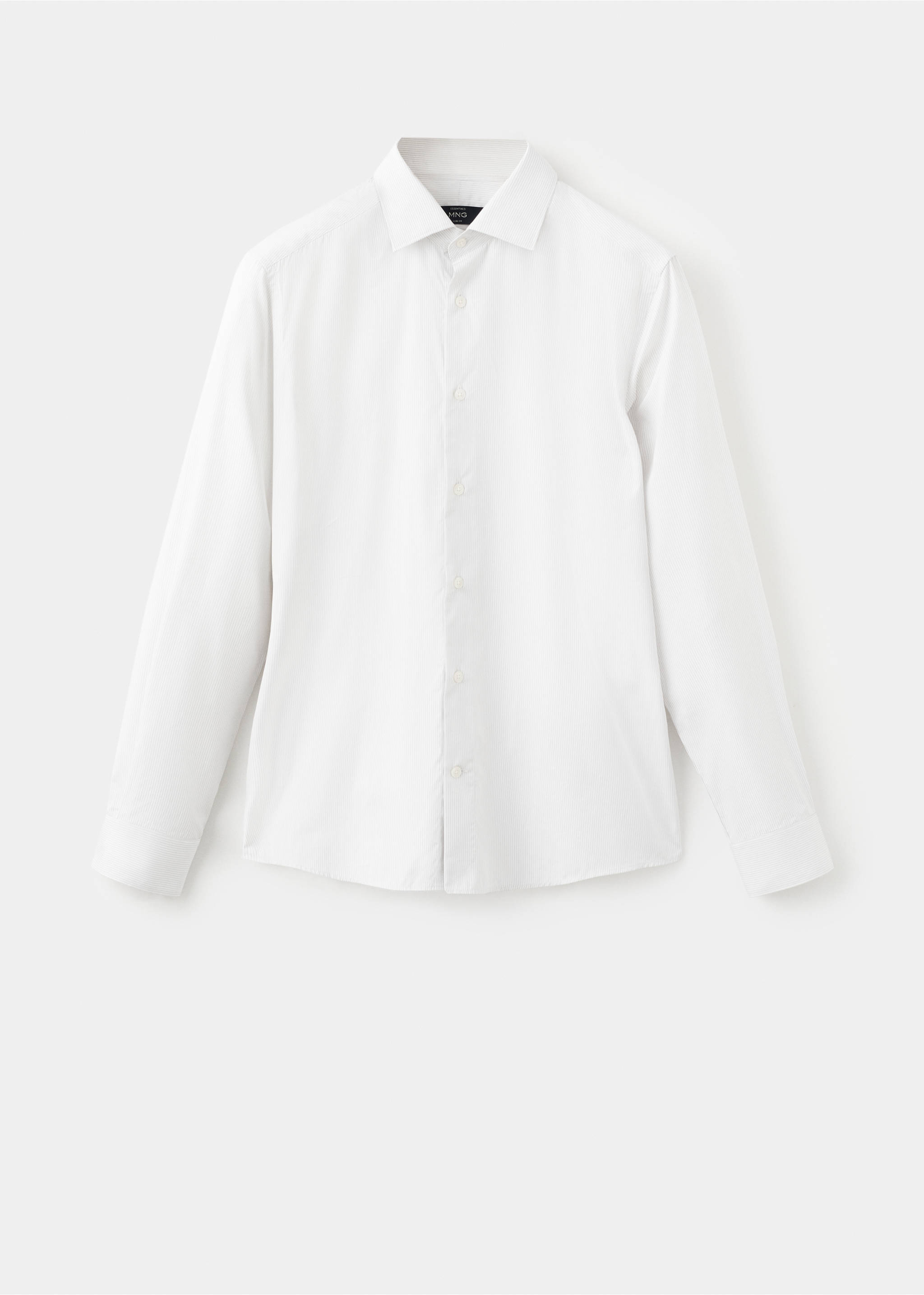 Gestreept slim-fit overhemd 100% katoen - Artikel zonder model, Grijs. Ref: 17046001-00.