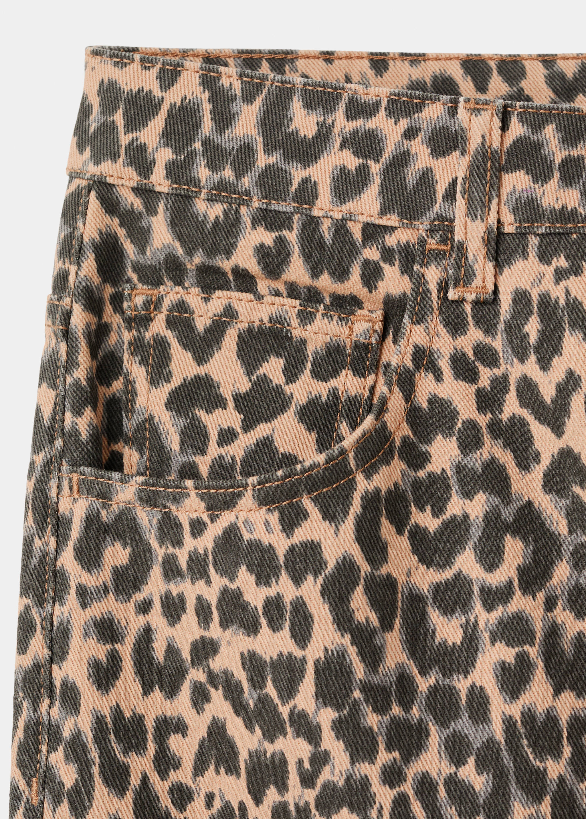 Leopard-print straight jeans - Details of the article 8