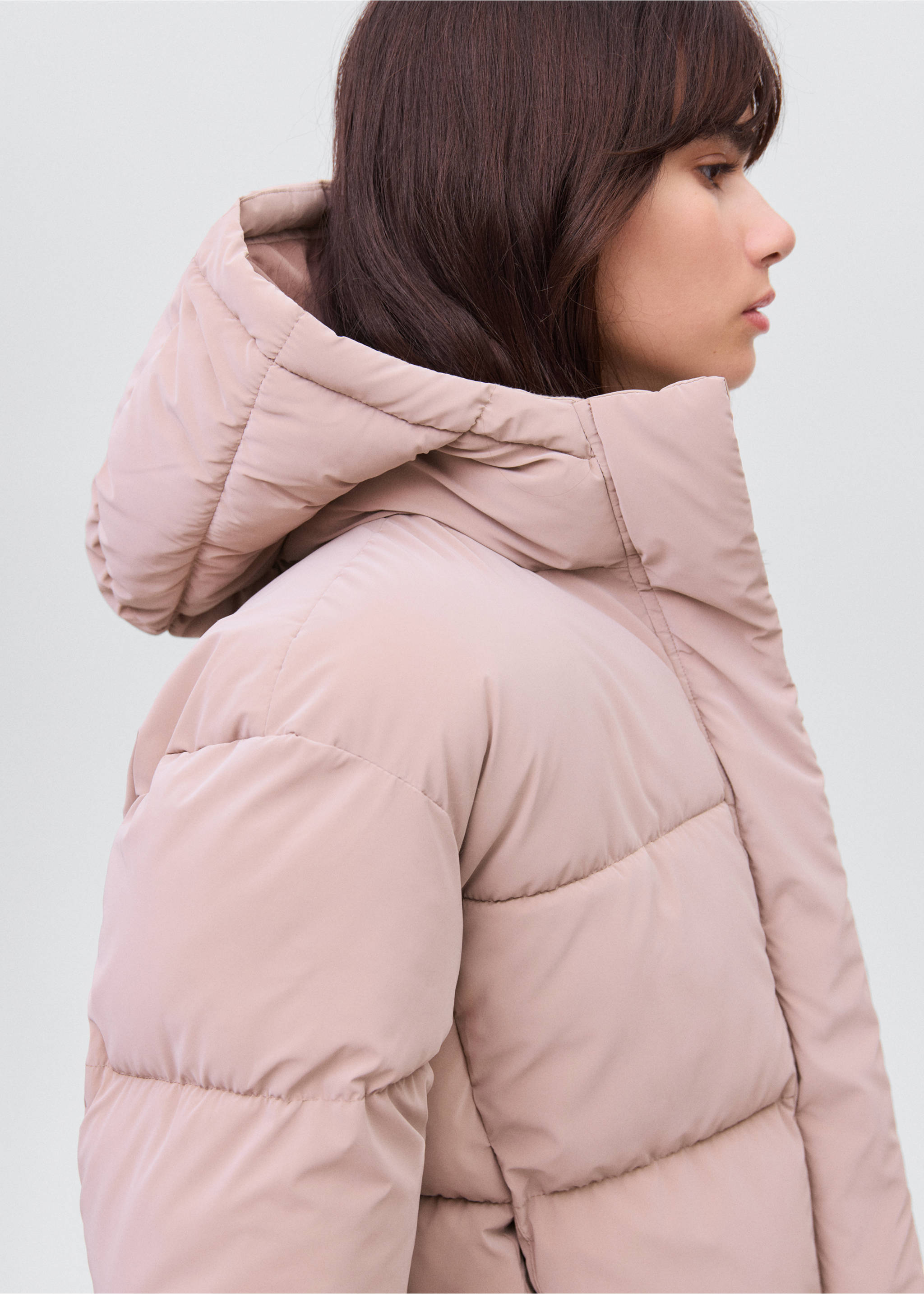 Anorak acolchado efecto encerado - Detalle del artículo 1, Rosa pastel. Ref: 17046326-00.