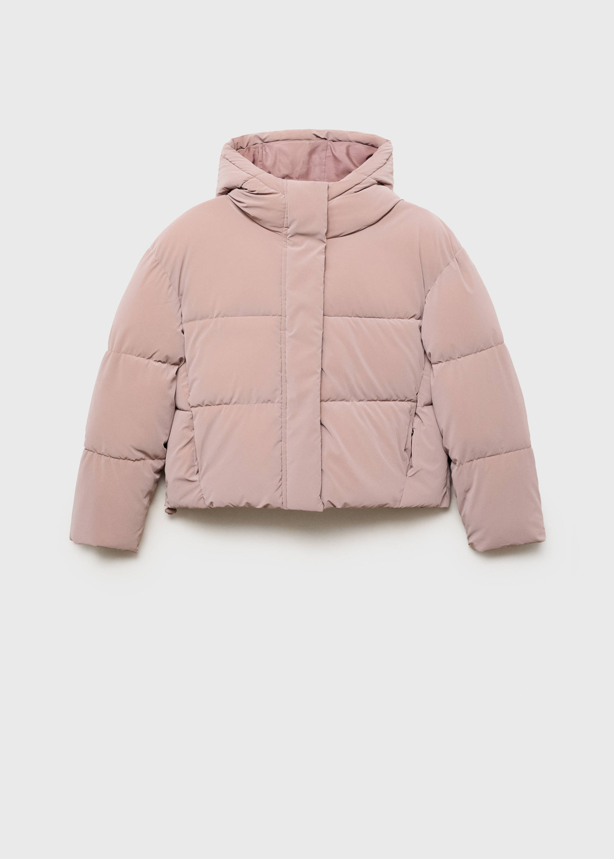 Waxed-effect padded anorak - Article without model