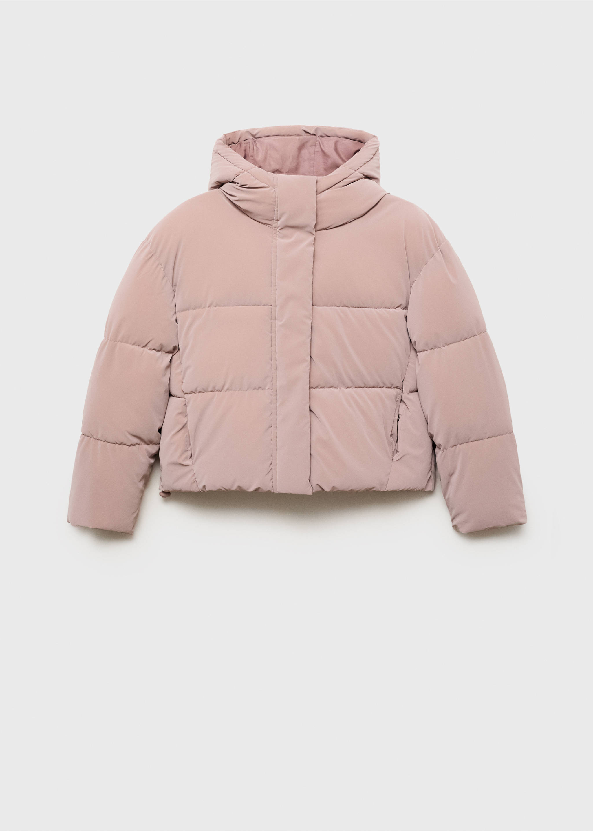 Anorak acolchado efecto encerado - Artículo sin modelo, Rosa pastel. Ref: 17046326-00.