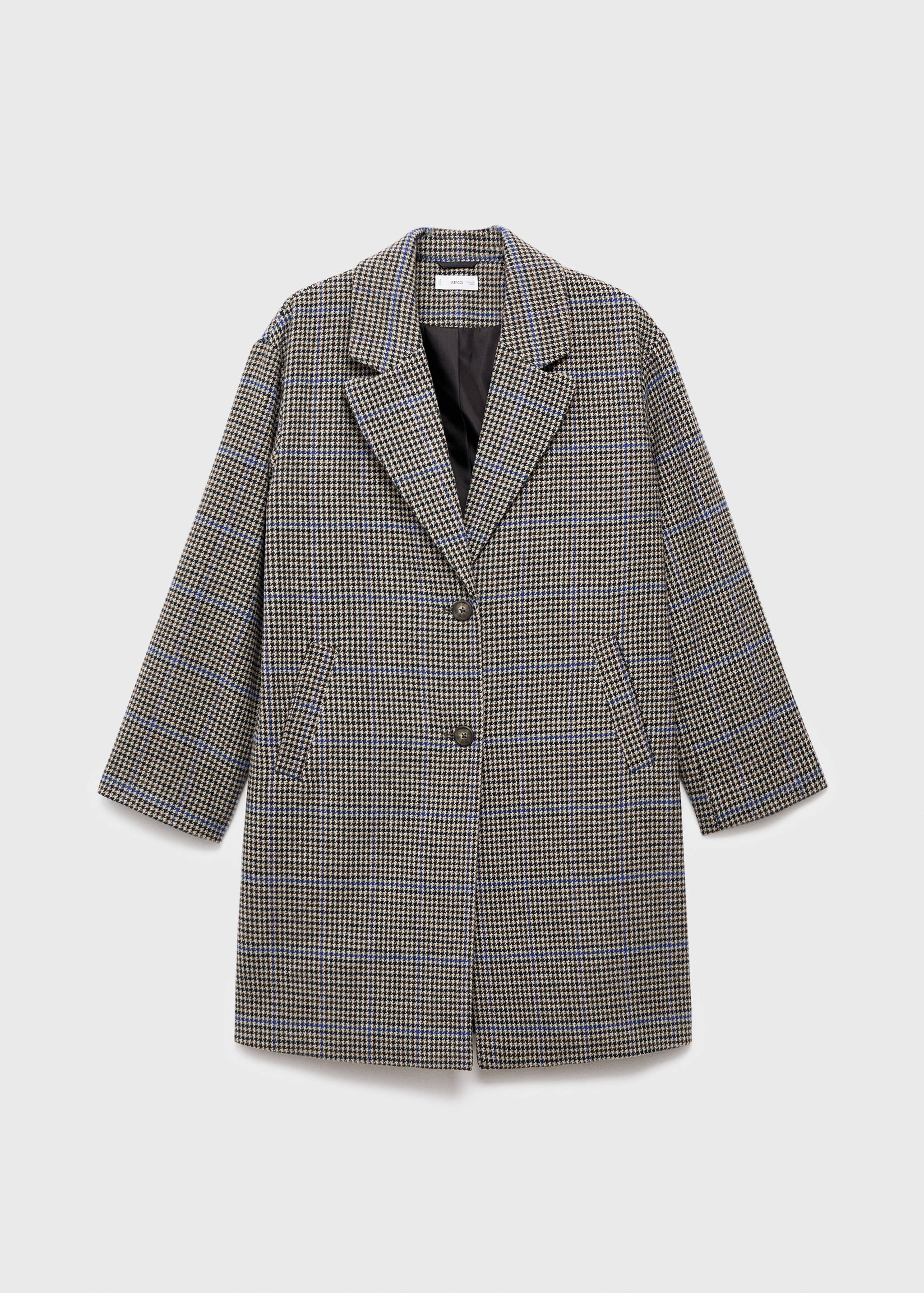Houndstooth wool-blend coat - Article without model
