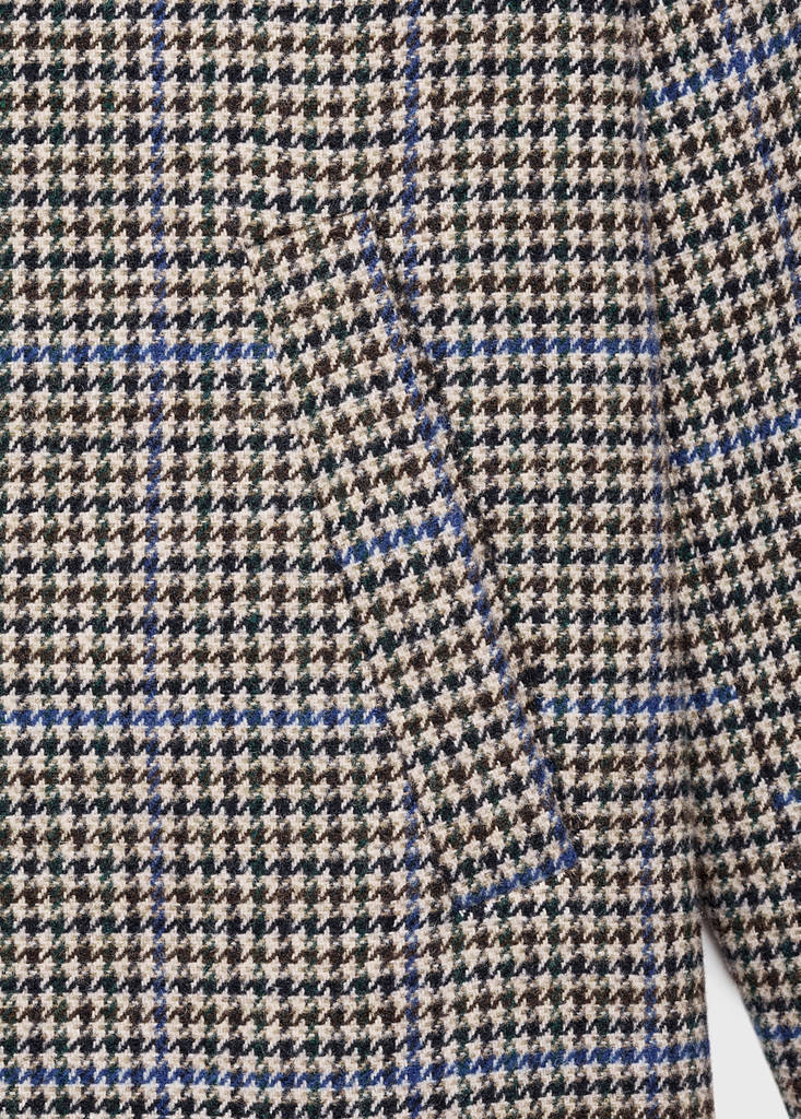 Houndstooth wool-blend coat — Beige