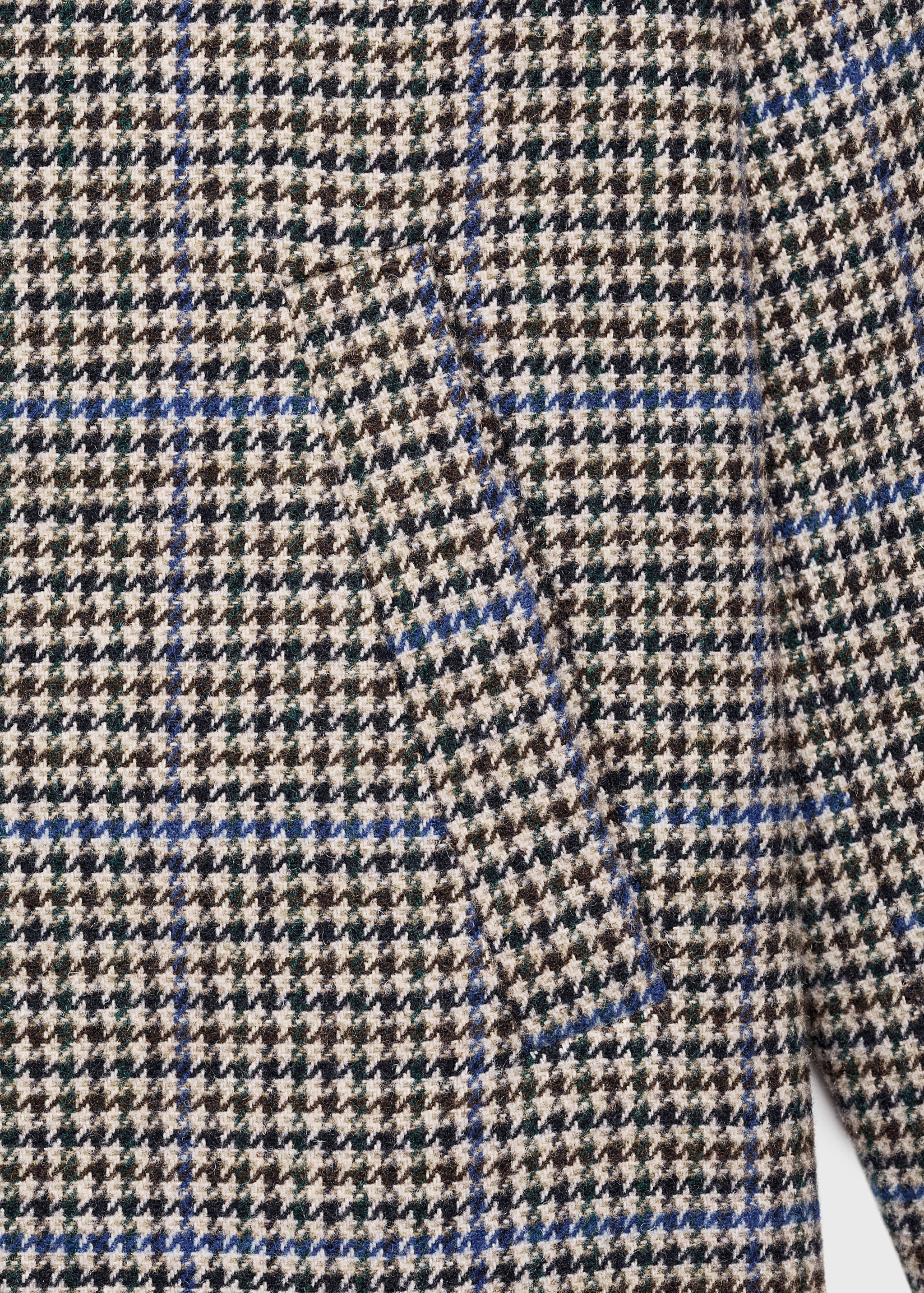 Houndstooth wool-blend coat - Details of the article 0
