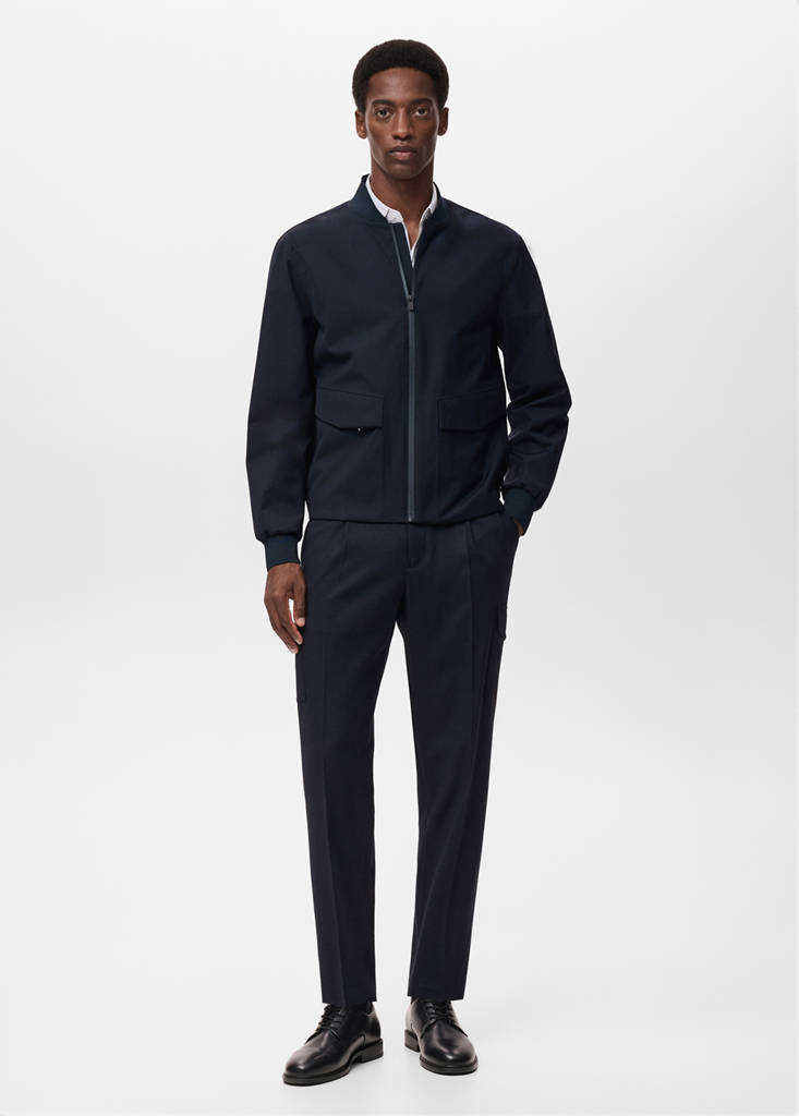Slim-fit Thermolite® cargo trousers — Navy