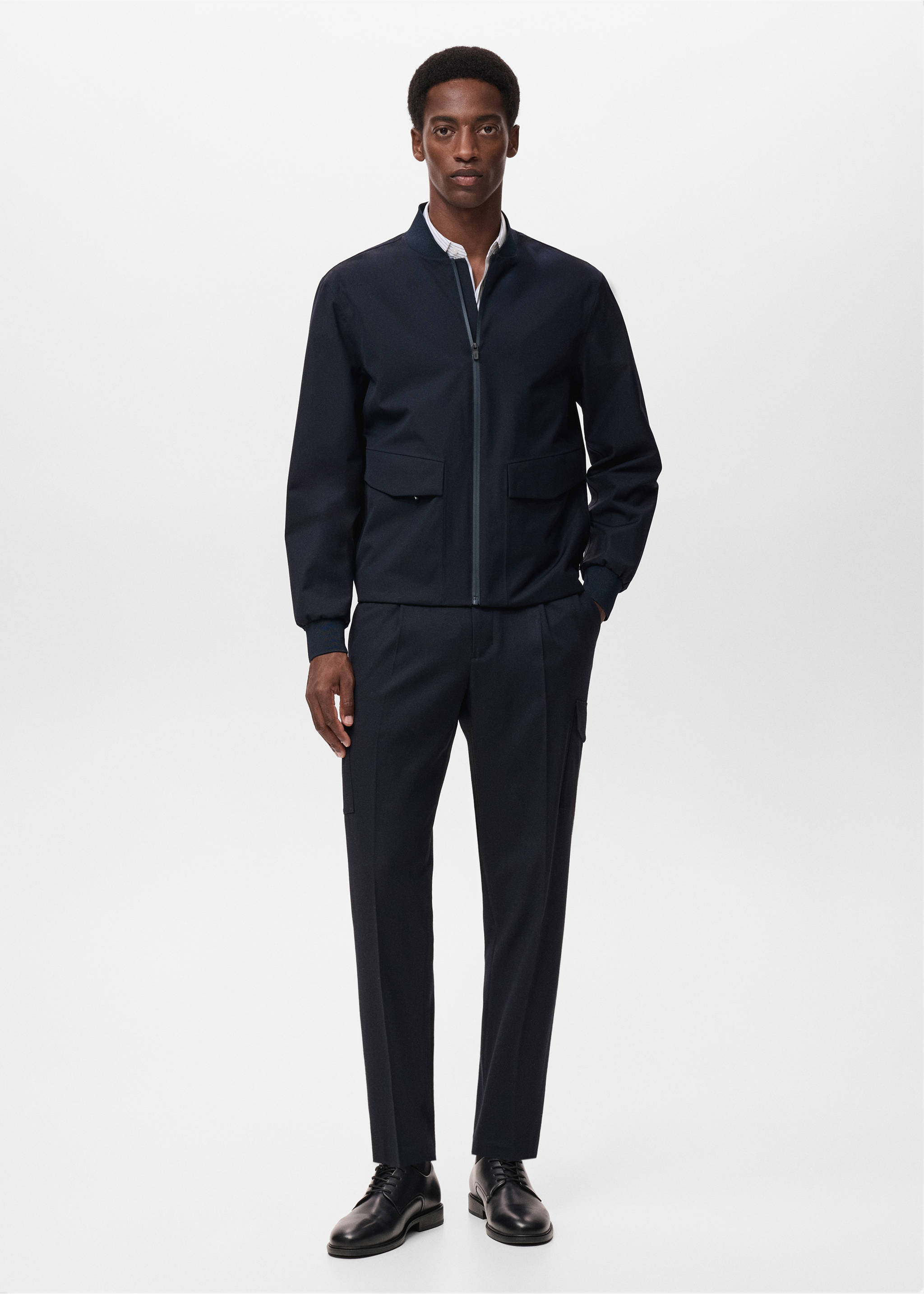 Pantalon cargo slim-fit Thermolite® - Plan général, Bleu marine. Ref: 17046328-00.