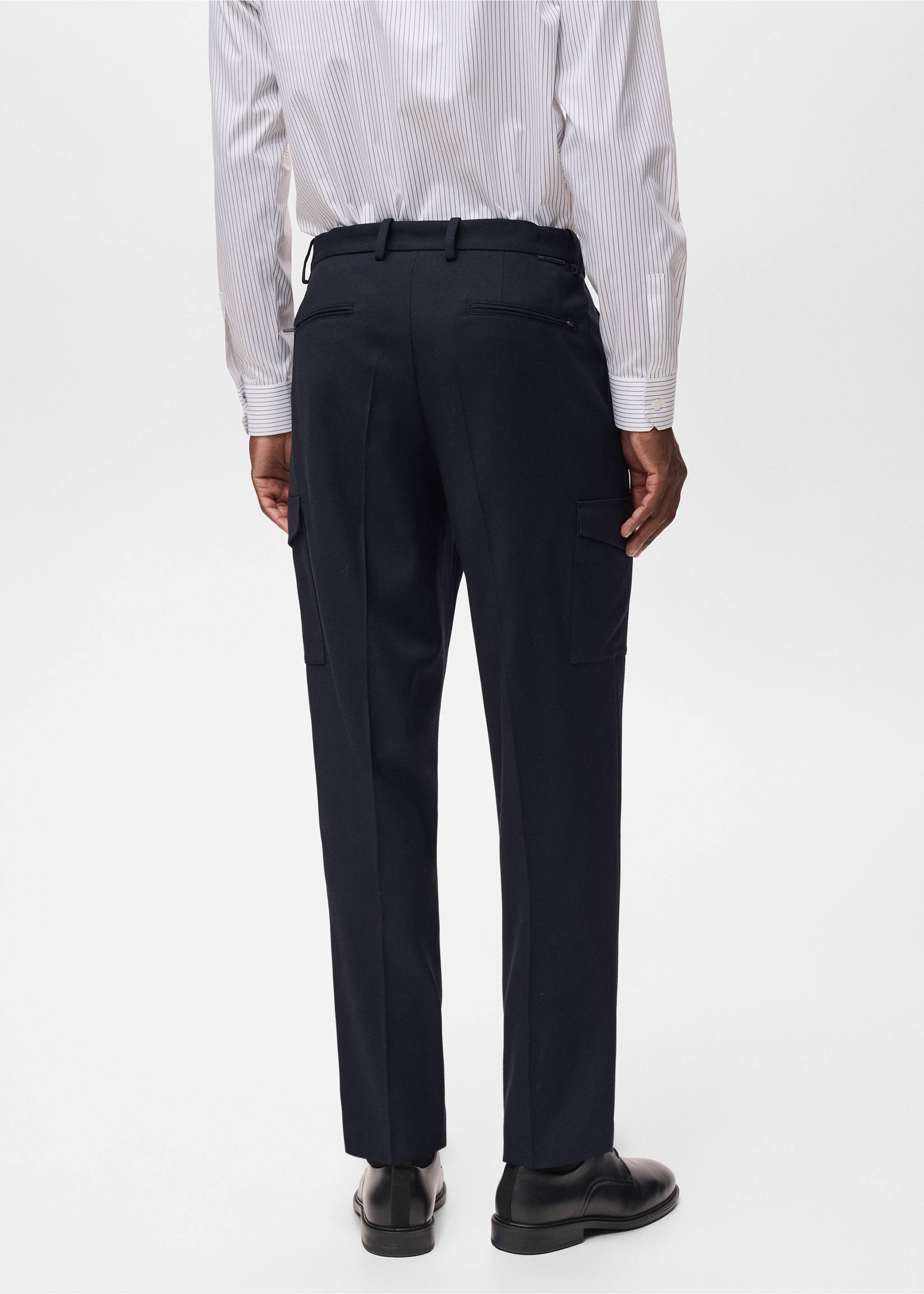 Pantalon cargo slim-fit Thermolite® - Verso de l’article, Bleu marine. Ref: 17046328-00.